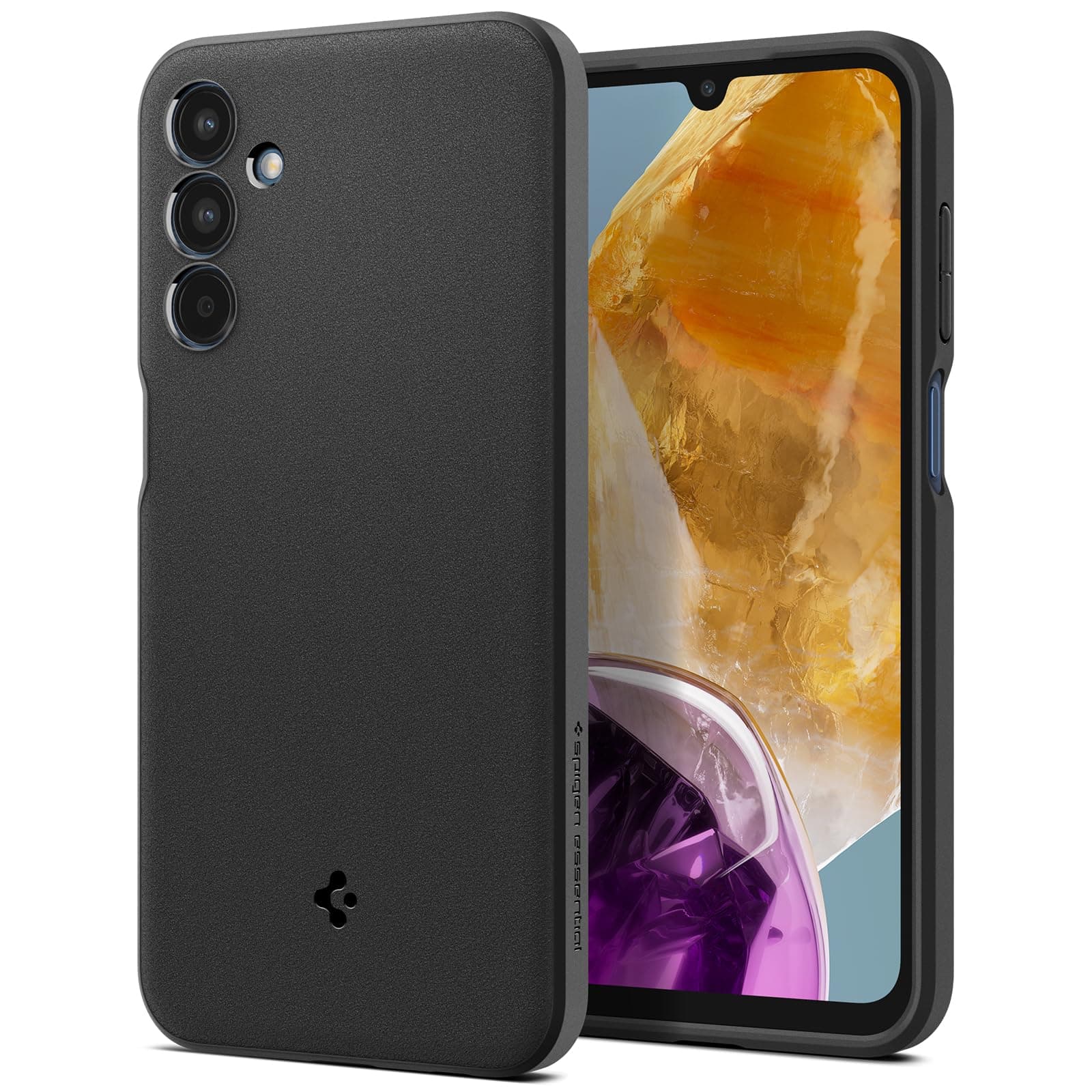 Spigen Essential Sand Blast for Samsung Galaxy M15 5G Case, Galaxy M15 5G Back Cover (2024) - TPU｜Matte Black