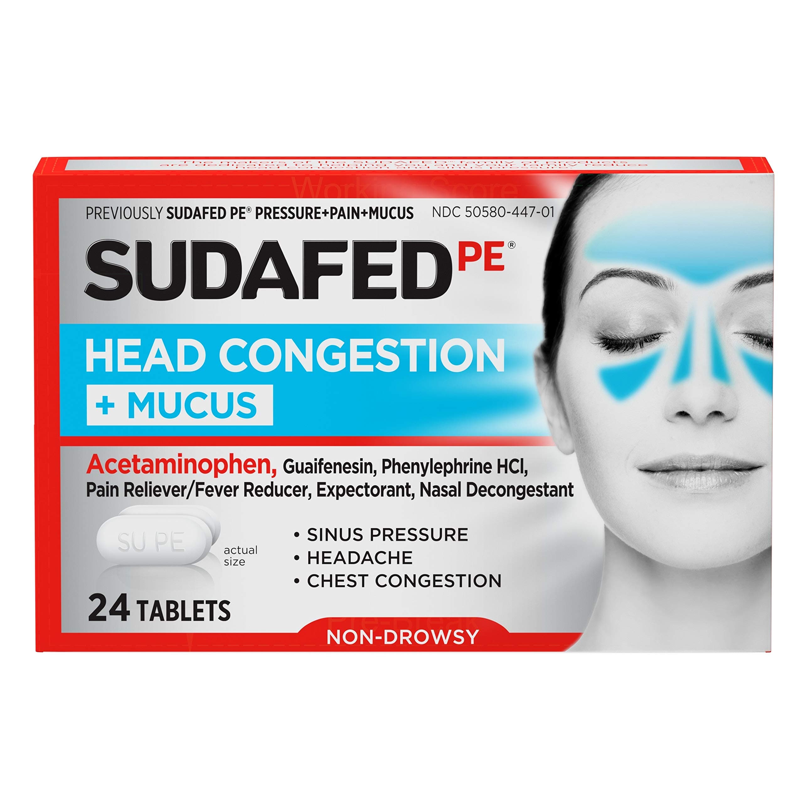SUDAFED PE Head Congestion + Mucus