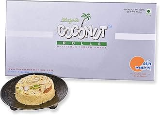 Bhagat's Heera Sweet Original Delicious Son Roll With Almonds And Pistachio Garnished|Soft Flaky Sweets Mithai Box|Np Preservatives|Gift For Traditional Indian Celebrations (Coconut Flavoured, 500Gm)
