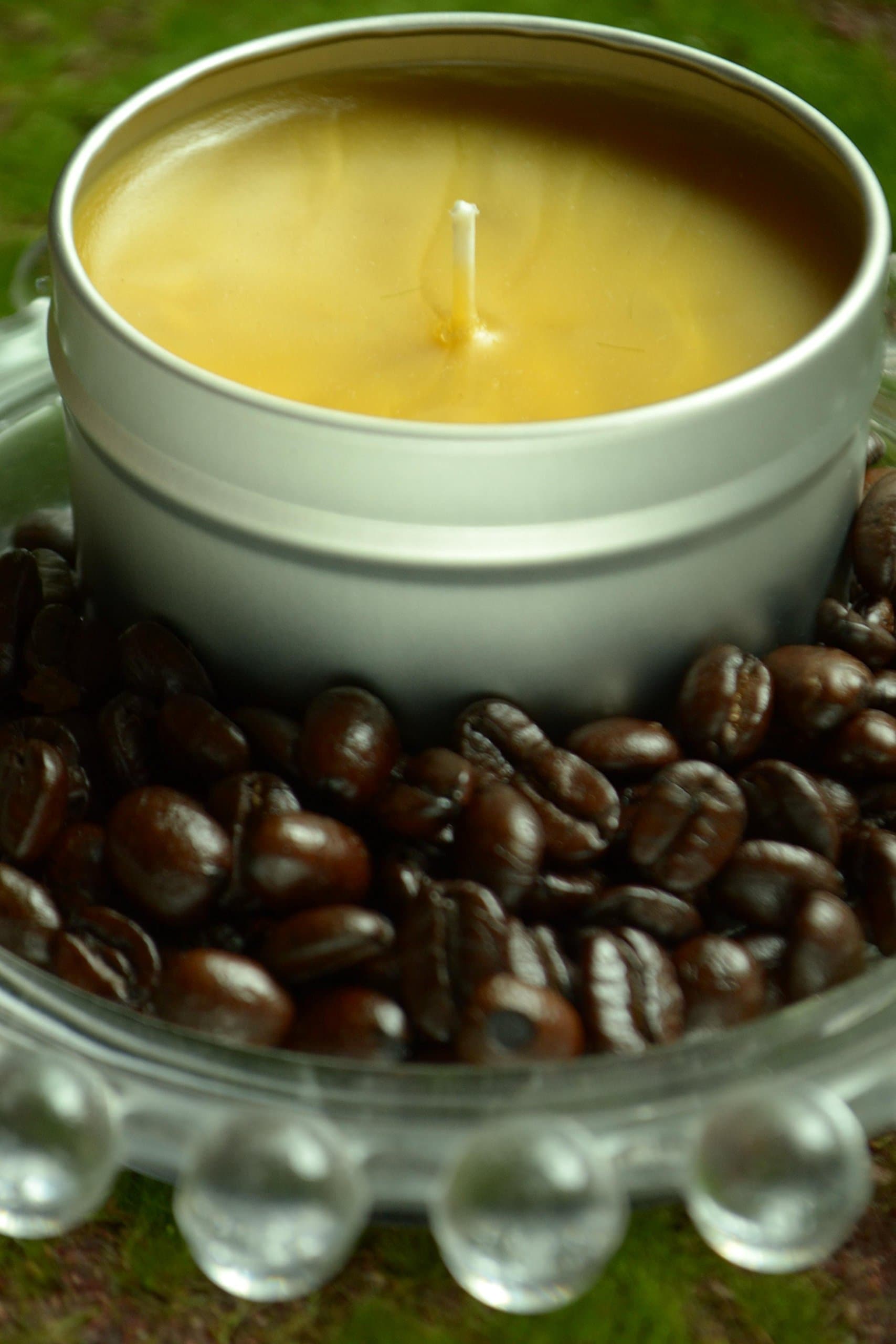 Fresh Coffee Soy Candle Tin with Lid