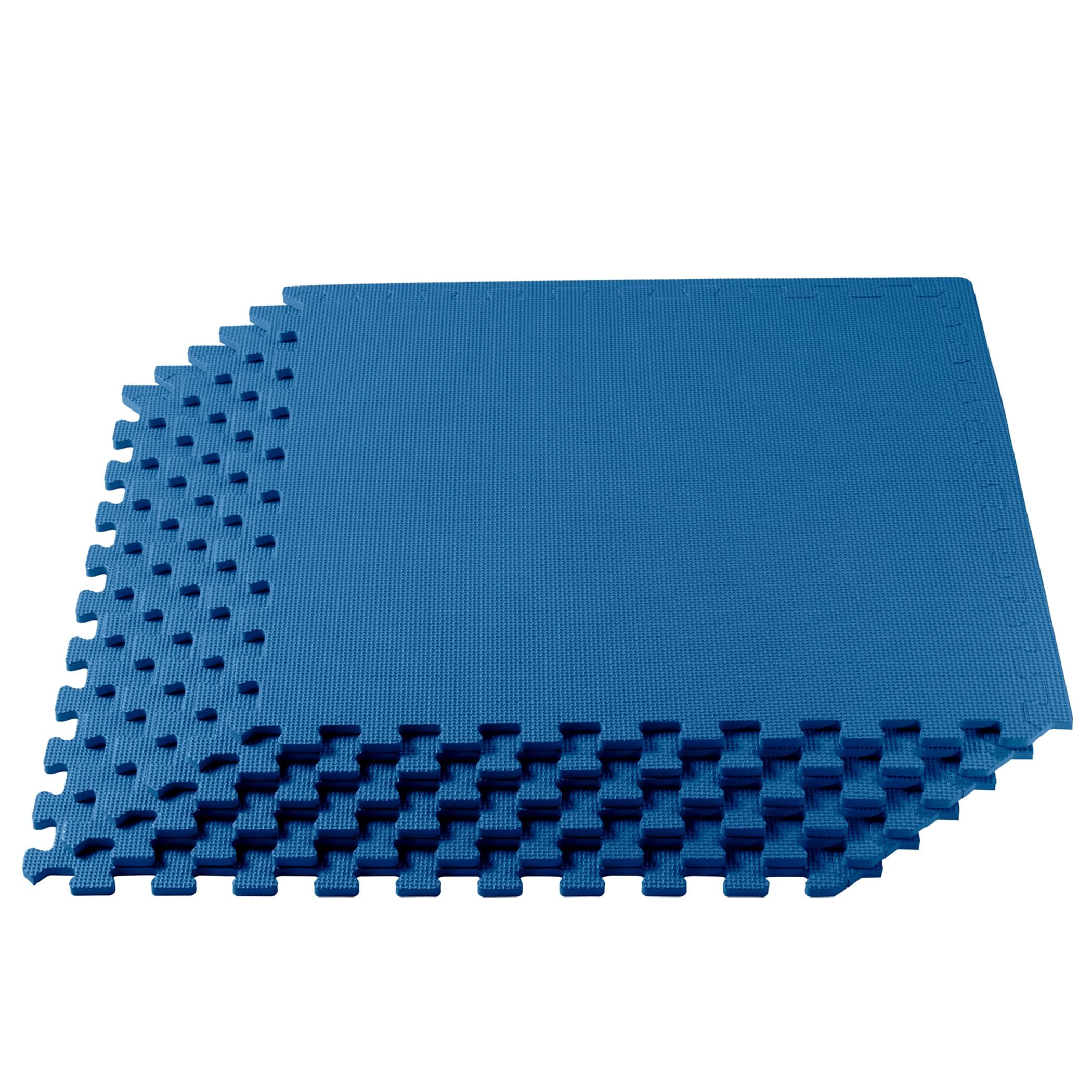 3/8" Thick Multipurpose EVA Foam Exercise Floor Mat, Interlocking Tiles, Anti-Fatigue for Home or Gym