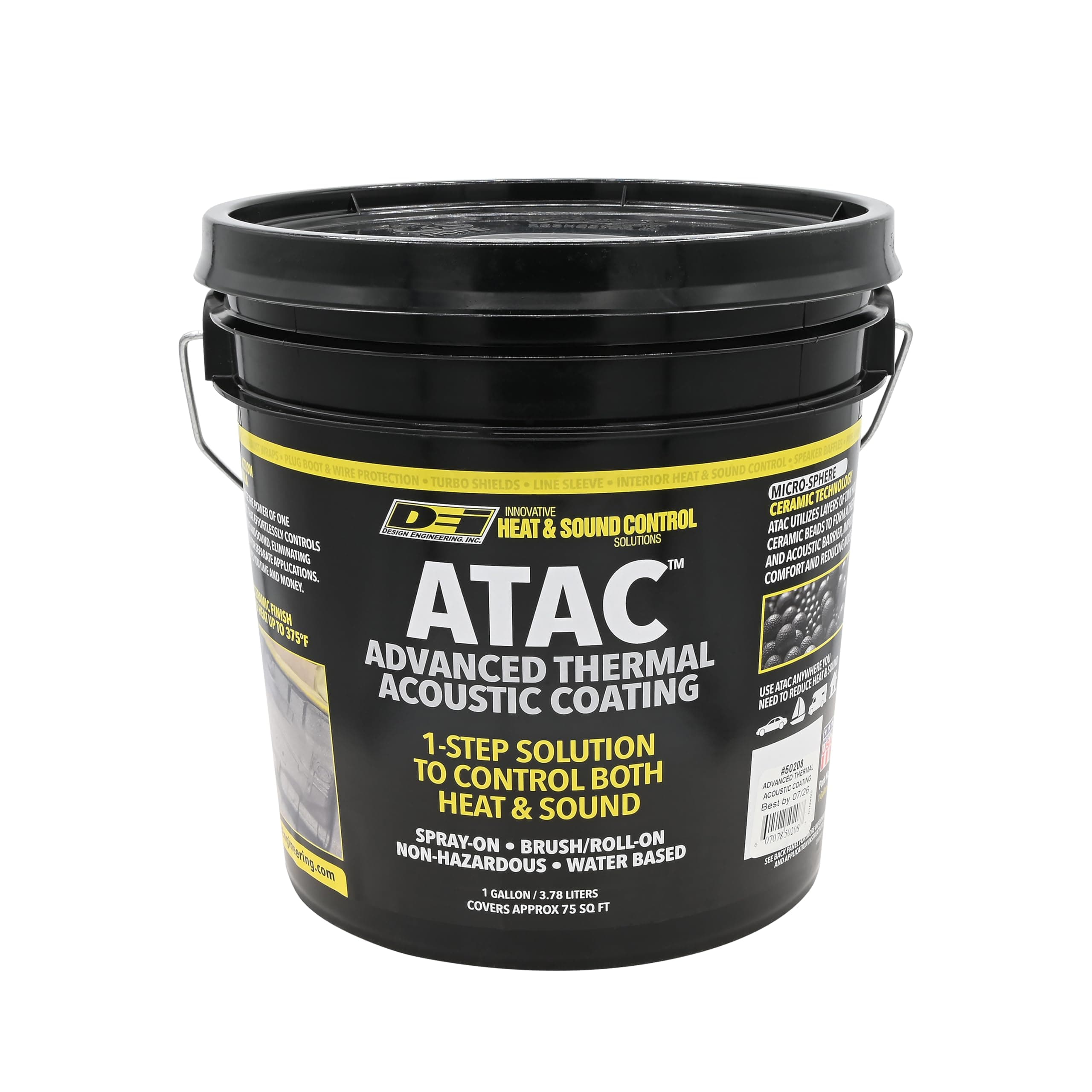 ATAC Advanced Thermal Acoustic Coating - 1 Gallon | 2-in-1 Sound & Heat Barrier for Car Insulation | Sound Deadening Spray/Roll On