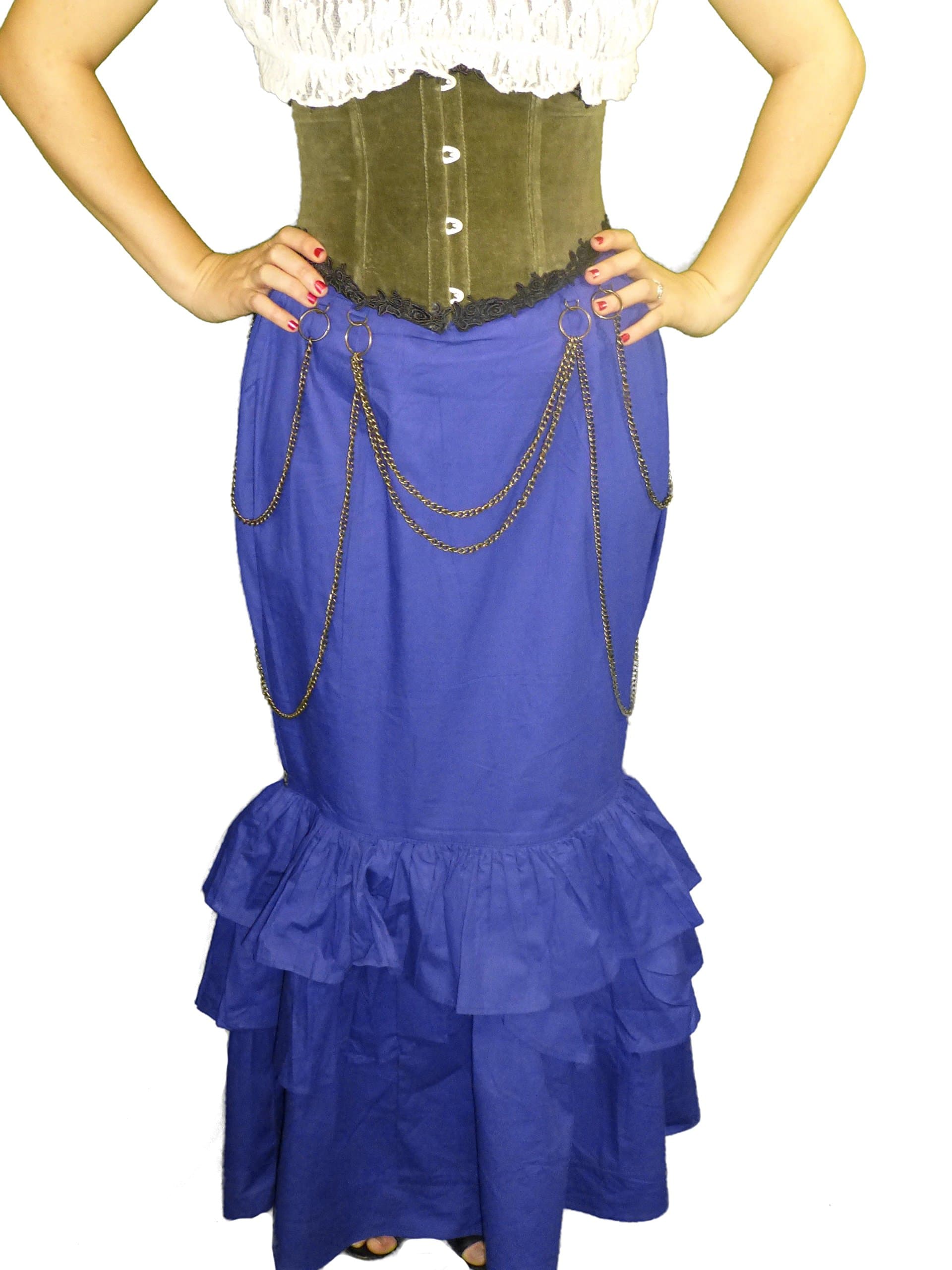 Cosplay Steampunk Skirt Blue (Size Small)