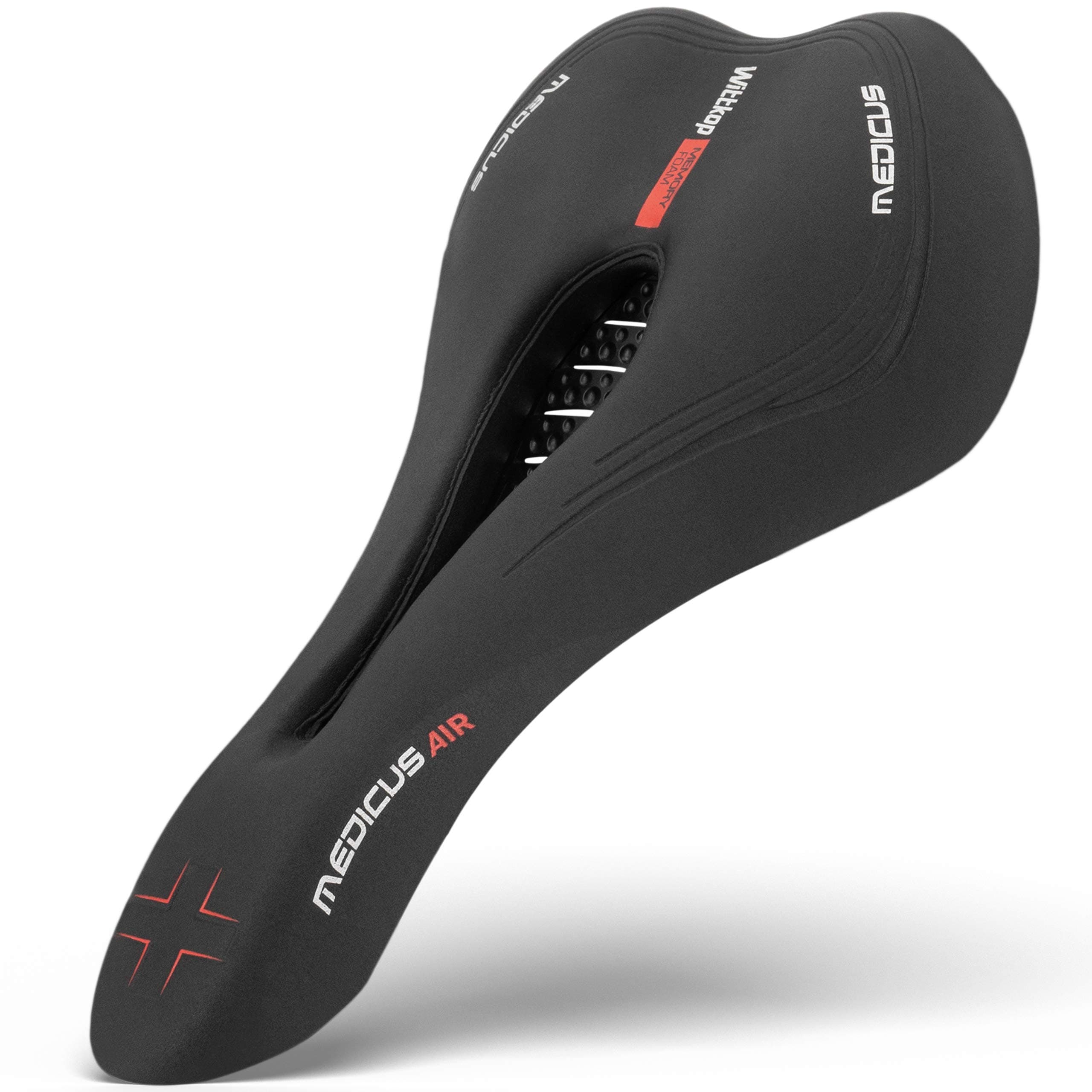 Wittkop Bicycle Saddle [for Mountain Bikes] – Comfortable Saddle for Men and Women with Integrated 5-Zone-Concept and Memory Foam - Waterproof Bike seat with Airflow System, incl. User Manual