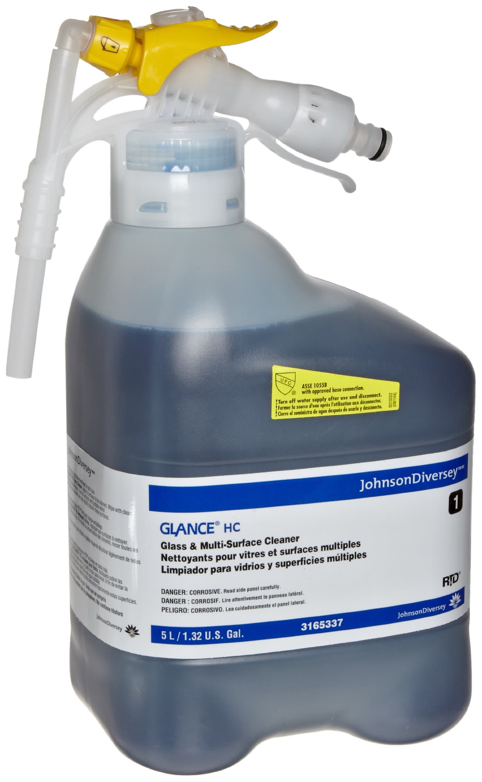 Diversey 3165337 Glass and Multi-Surface Cleaner, 5L