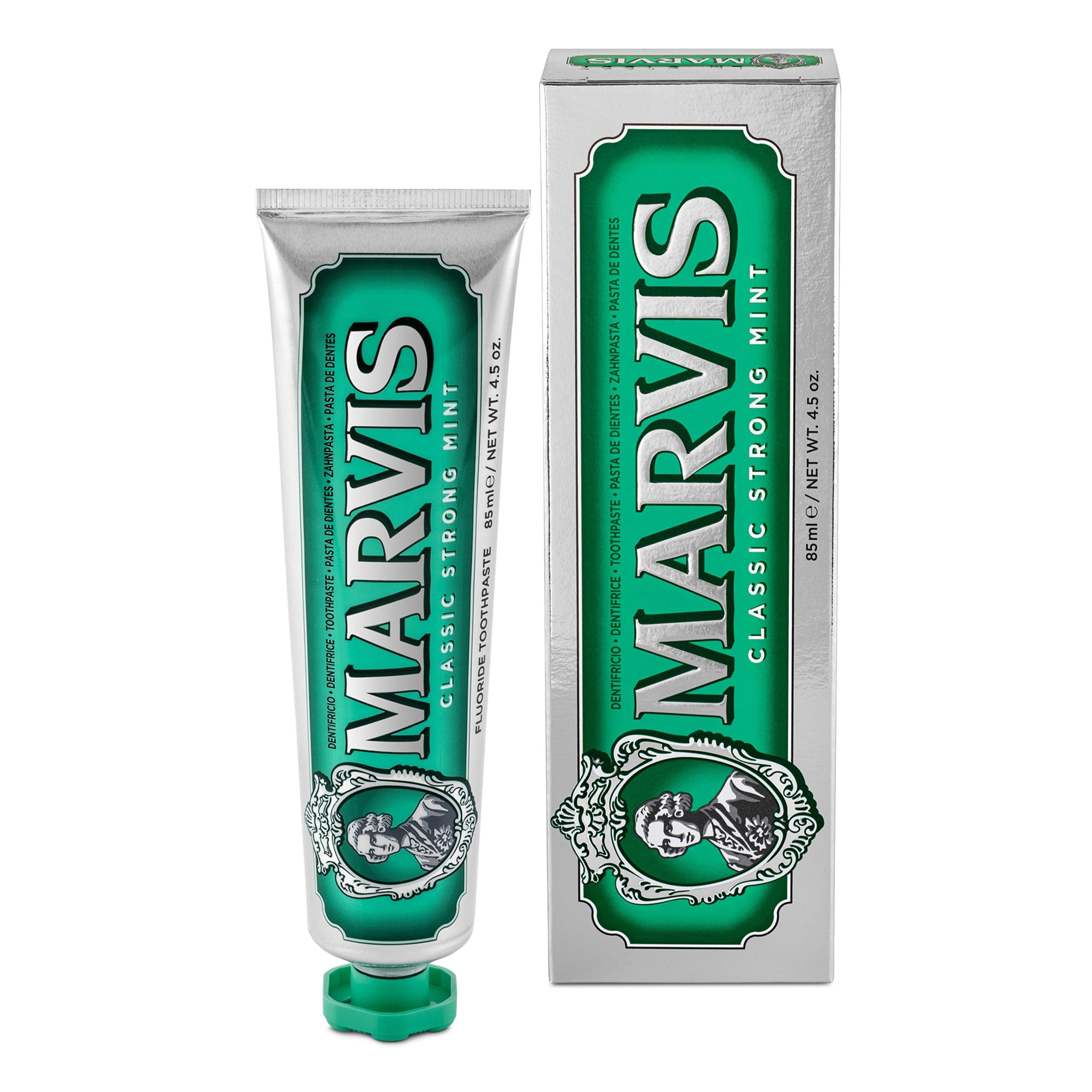 Classic Strong Mint Toothpaste, 85 ml, Sensational Flavoured Toothpaste for a Long-Lasting Freshness