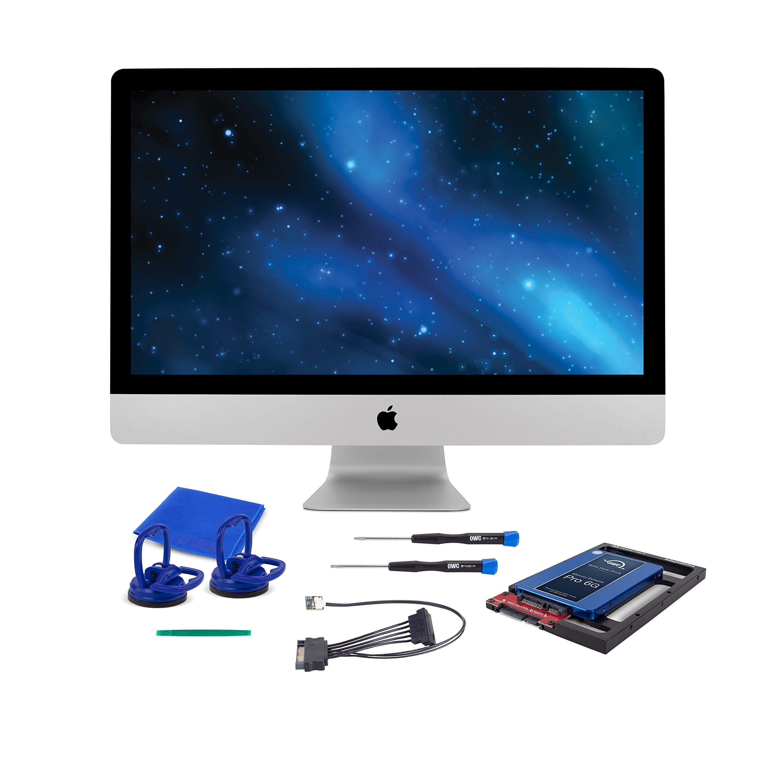 1TB SSD Upgrade Bundle for 2011 iMacs, Mercury Electra 1.0TB 6G SSD, AdaptaDrive 2.5" to 3.5" Drive Converter Bracket, in-line Digital Thermal Sensor Cable, Installation Tools, OWCKITIM11HE1TB