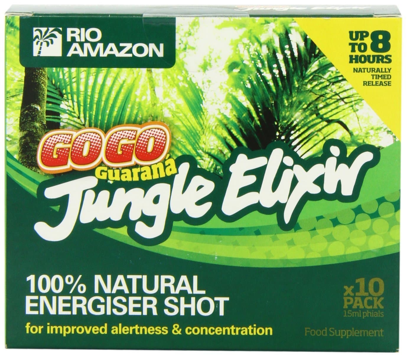 Guarana Organic Jungle Elixir 10-Phials 10 x 15ml