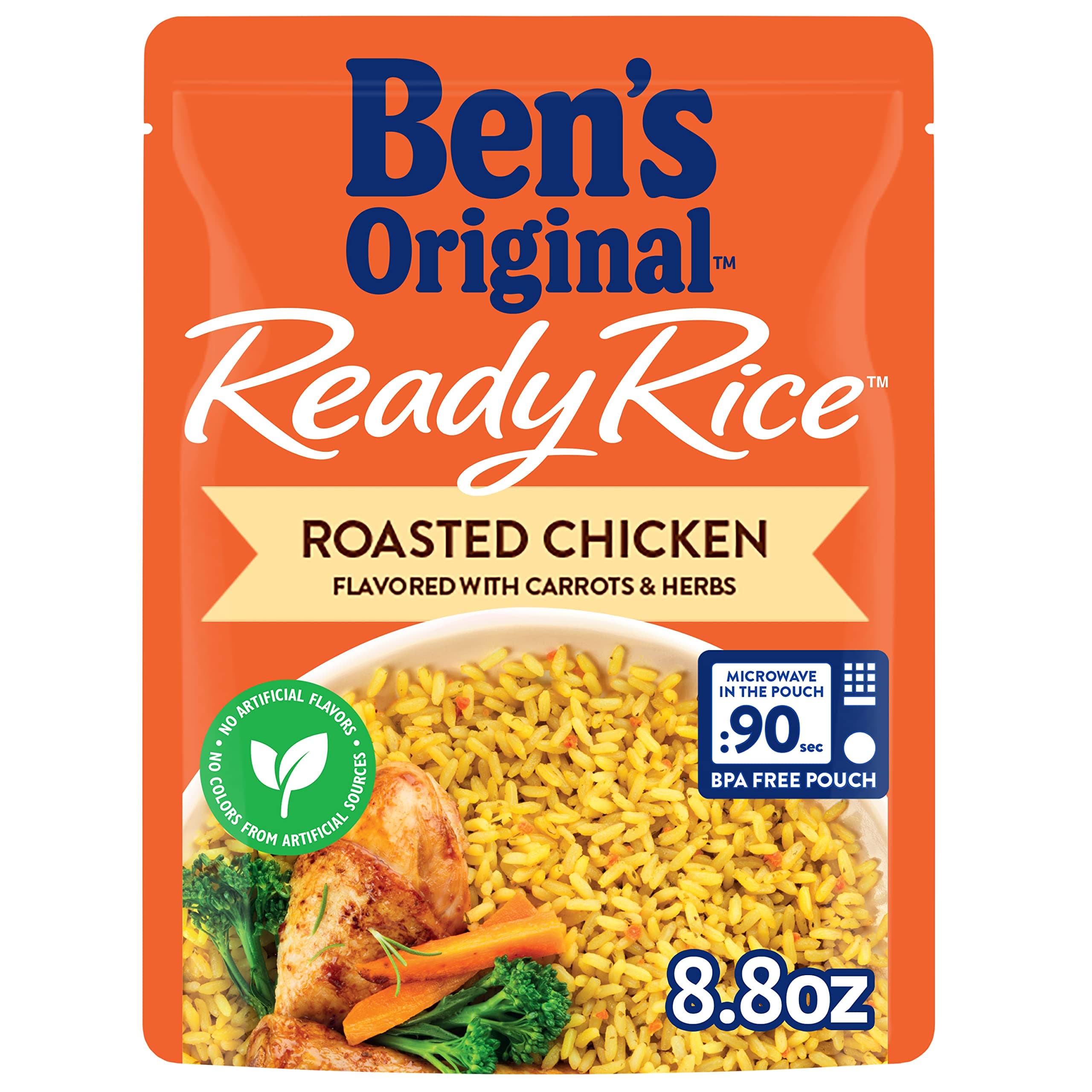 Ready Rice Roasted Chicken Flavored Rice, Easy Dinner Side, 8.8 oz Pouch