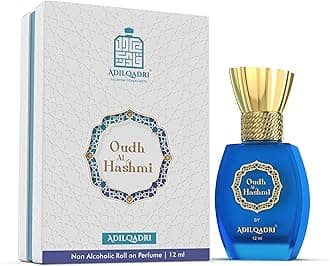 Adilqadri Oudh Al Hashmi Attar for Men and Women | Sweet Arabic Unisex Perfume | Non-Alcoholic Roll-On | Long-Lasting Rich Oudh & Spicy Blend | Luxurious & Inviting Fragrance | 12ml