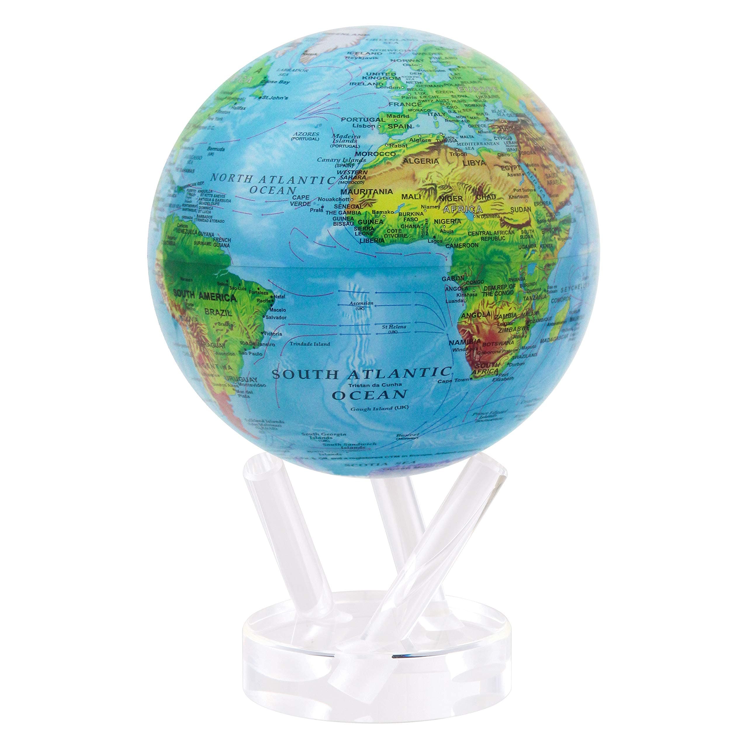 MOVA Blue with Relief Map 4.5" Globe | MG-45-RBE: High-Tech Globus der Sonderklasse