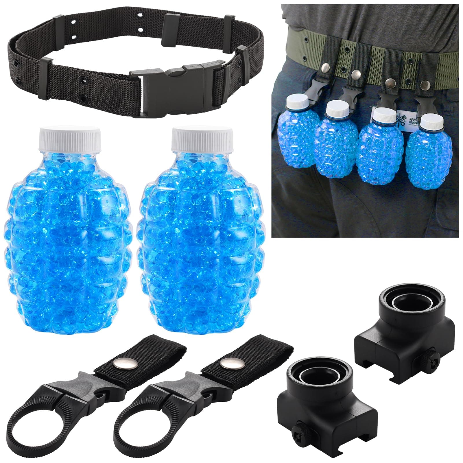 Gel Ball Blaster Splat Orby Accessories Include Bottle Hopper*2 Tactical Lanyard*2 Adapter*2 Tactical Belt*1