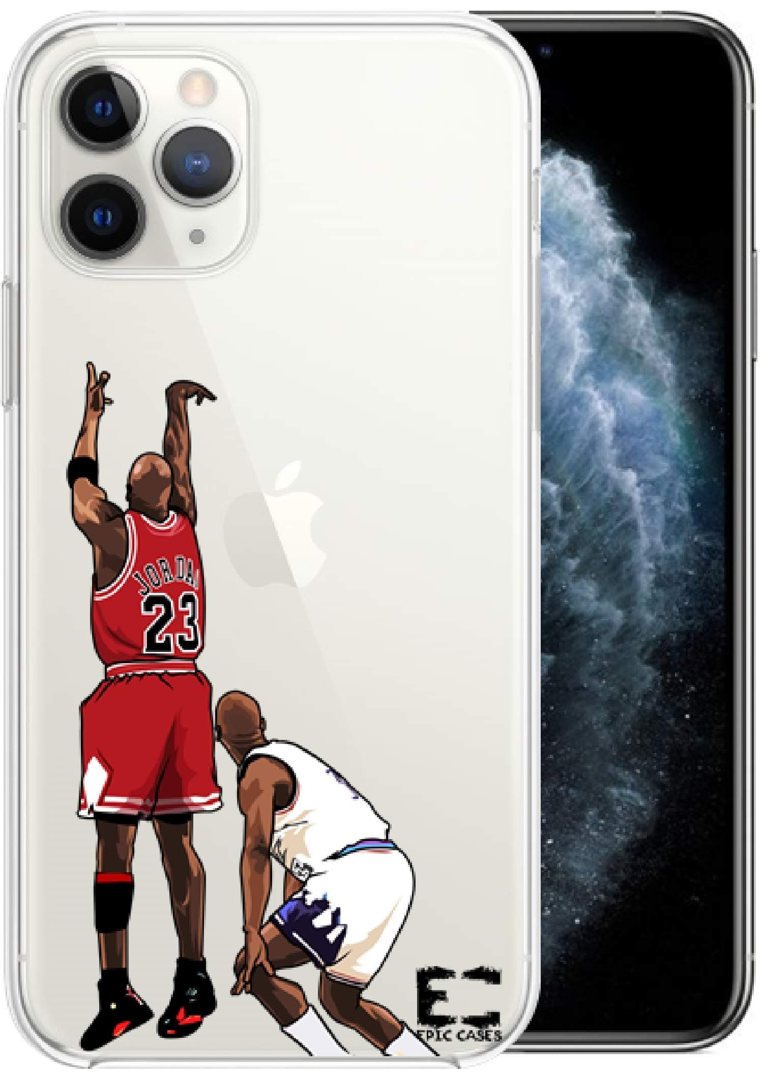 Fits on iPhone 6/6S Fits on iPhone 7/Fits on iPhone 8 Case Epic Cases Ultra Slim Crystal Clear Basketball Series Soft Transparent TPU Case Cover Apple- MJ (Fits on iPhone 6/7/8)