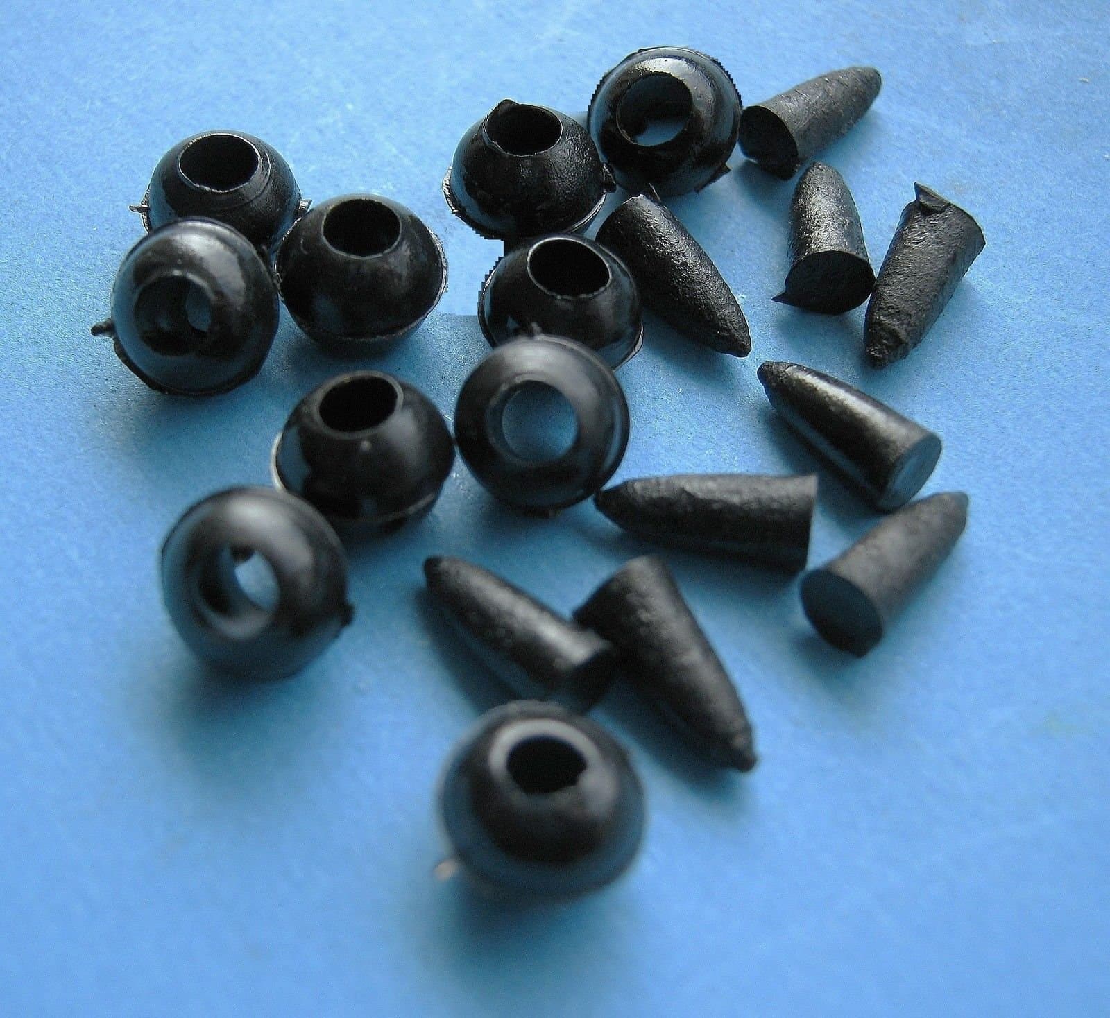 20 x Sliding Ledger Stop Beads (Colour: Black)