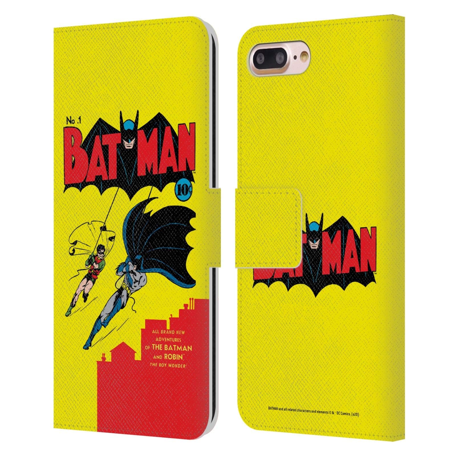 Head Case Designs Officially Licensed Batman DC Comics Number 1 Famous Comic Book Covers Leather Wallet Case Compatible with Apple iPhone 7 Plus/iPhone 8 Plus
