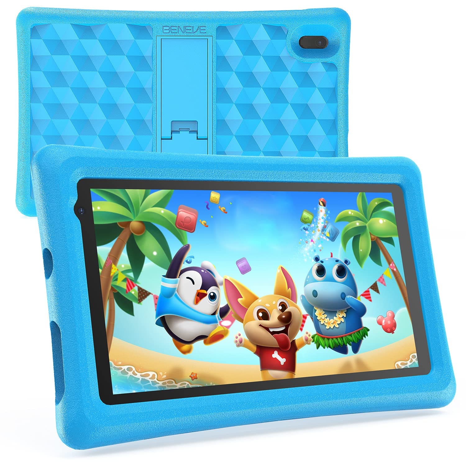 BENEVE Kids Tablets 7 inch HD Display Android Tablet for Kids Toddler Tablet Kids Edition Tablet with WiFi Bluetooth Dual Camera Childrens Tablets 2GB + 32GB Parental Control,Google Play Store