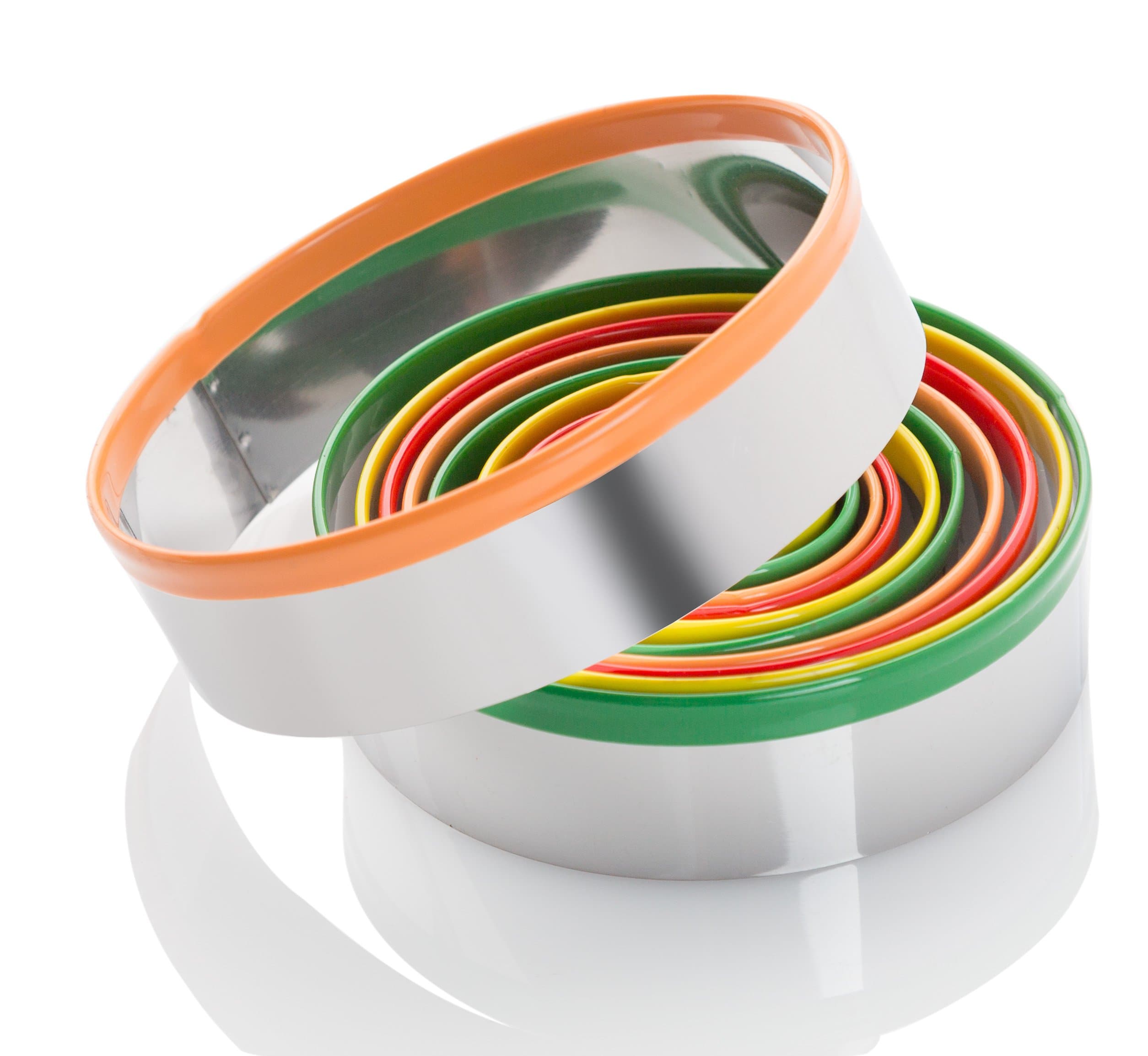 12 Pc Round Cookie Cutter Set in Graduated Sizes Stainless Steel. By Kitchen Winners