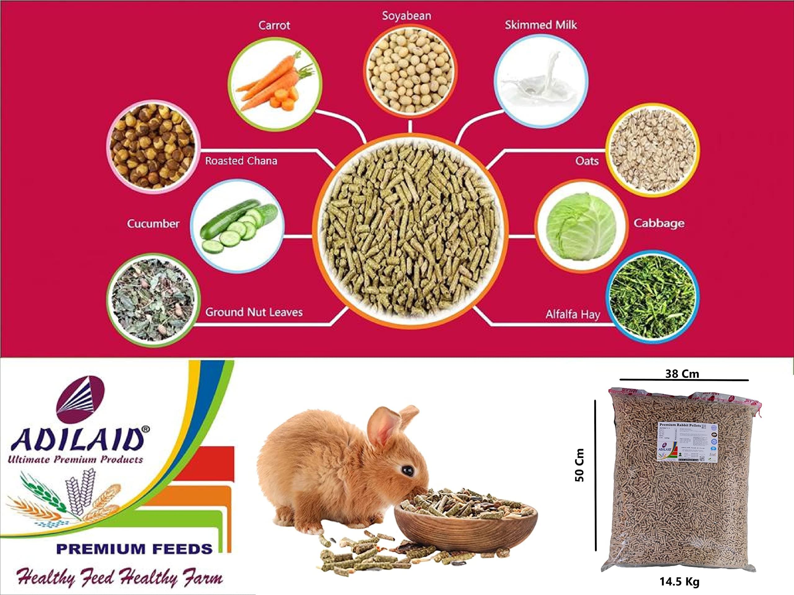 Adilaid Premium Rabbit Feed (14.5 Kg)