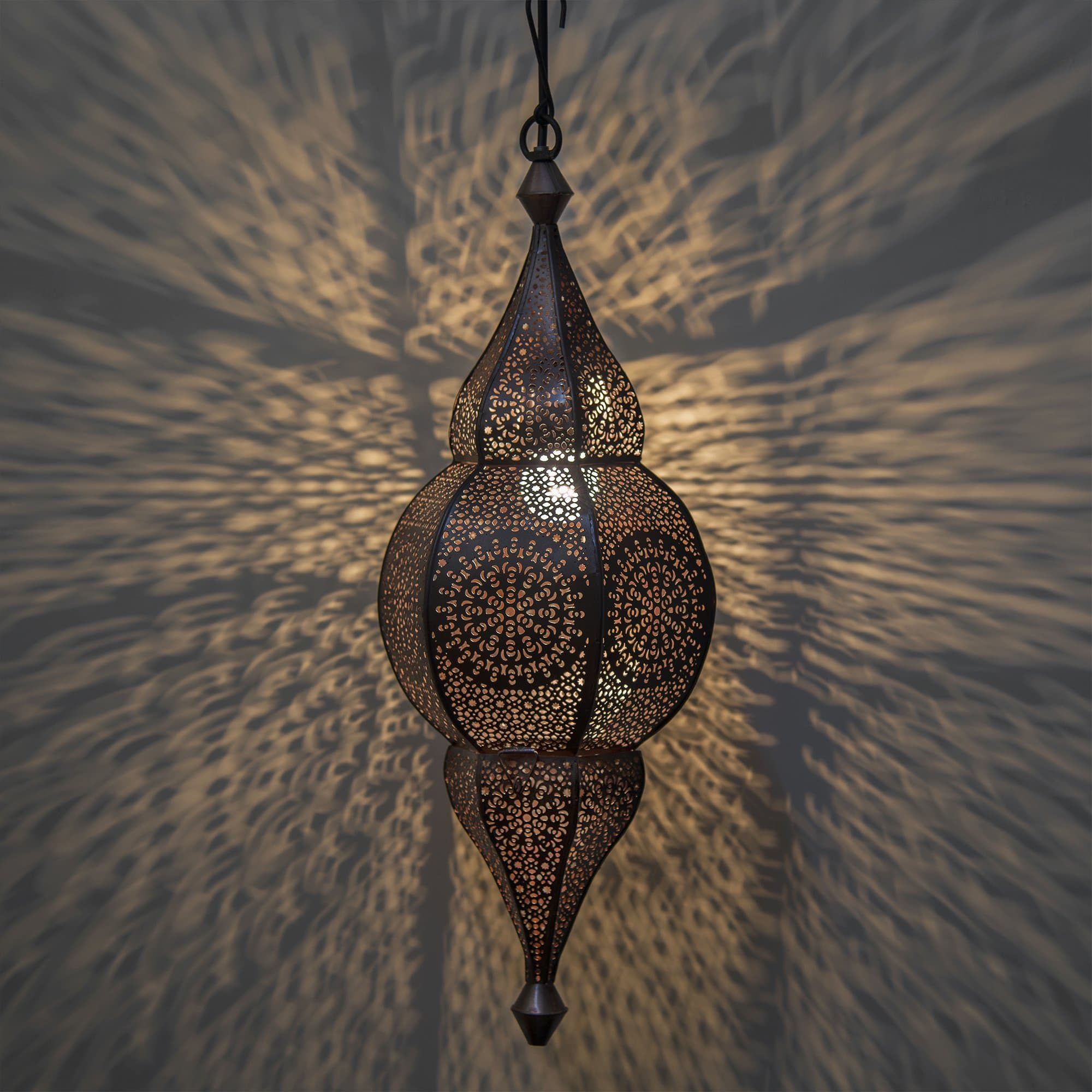 Homesake Nargis Hanging Lamp, Copper, Moroccan