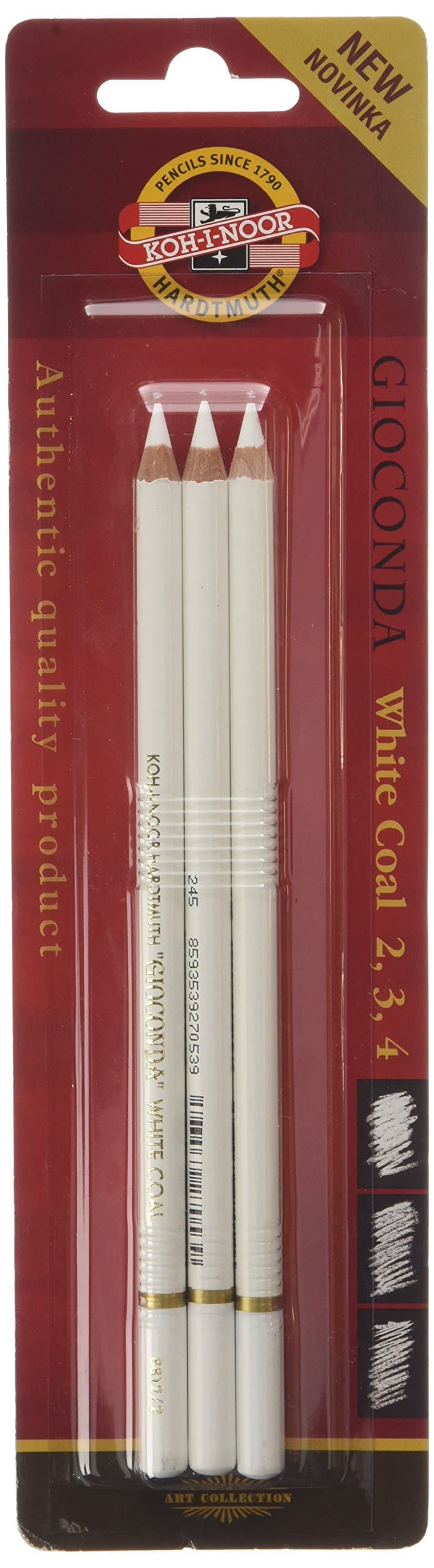 White Coal Pencils (Pack of 3)