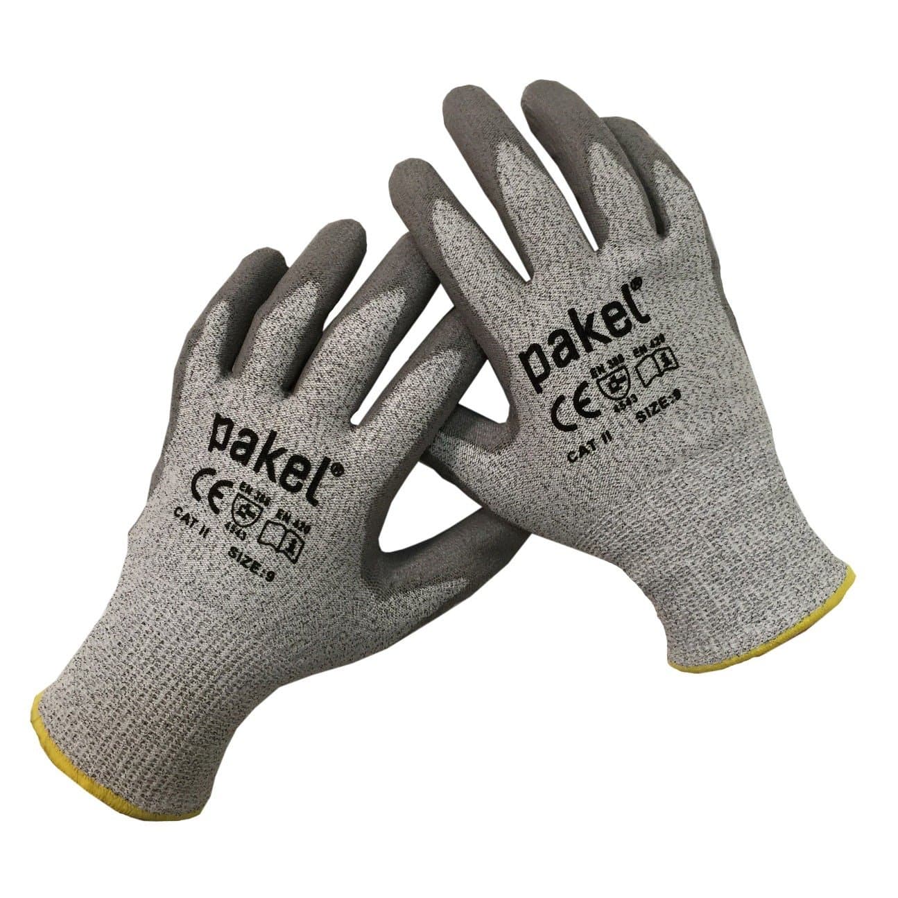 Pakel High Performance EN388 CE Level 5 Cut Resistant Knit Wrist Gloves