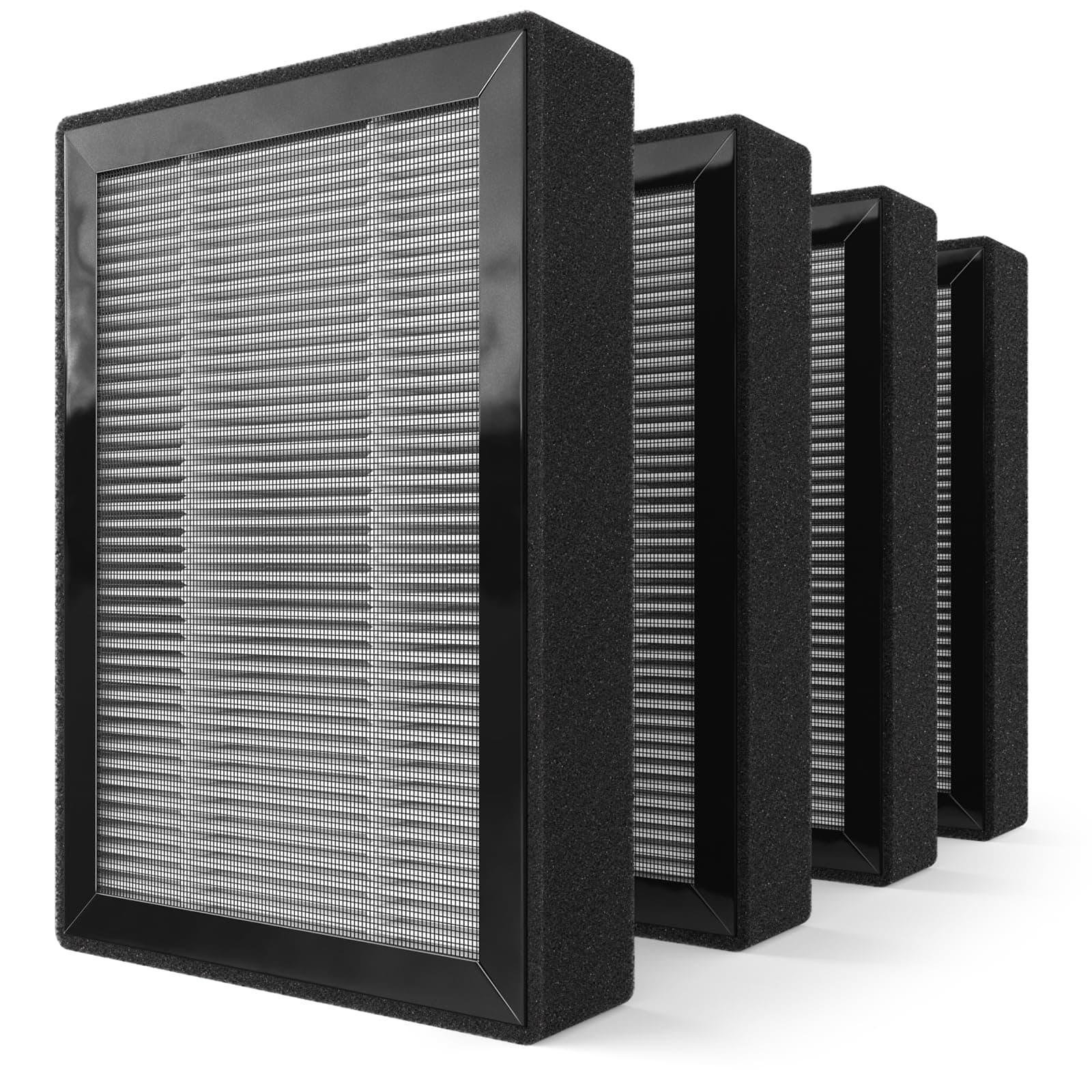 LV-H128 Replacement Filter for LEVOIT LV-H128, PUURVSAS (HM669A), ROVACS (RV60) Air Cleaner Purifier, LV-H128-RF, 4 Pack