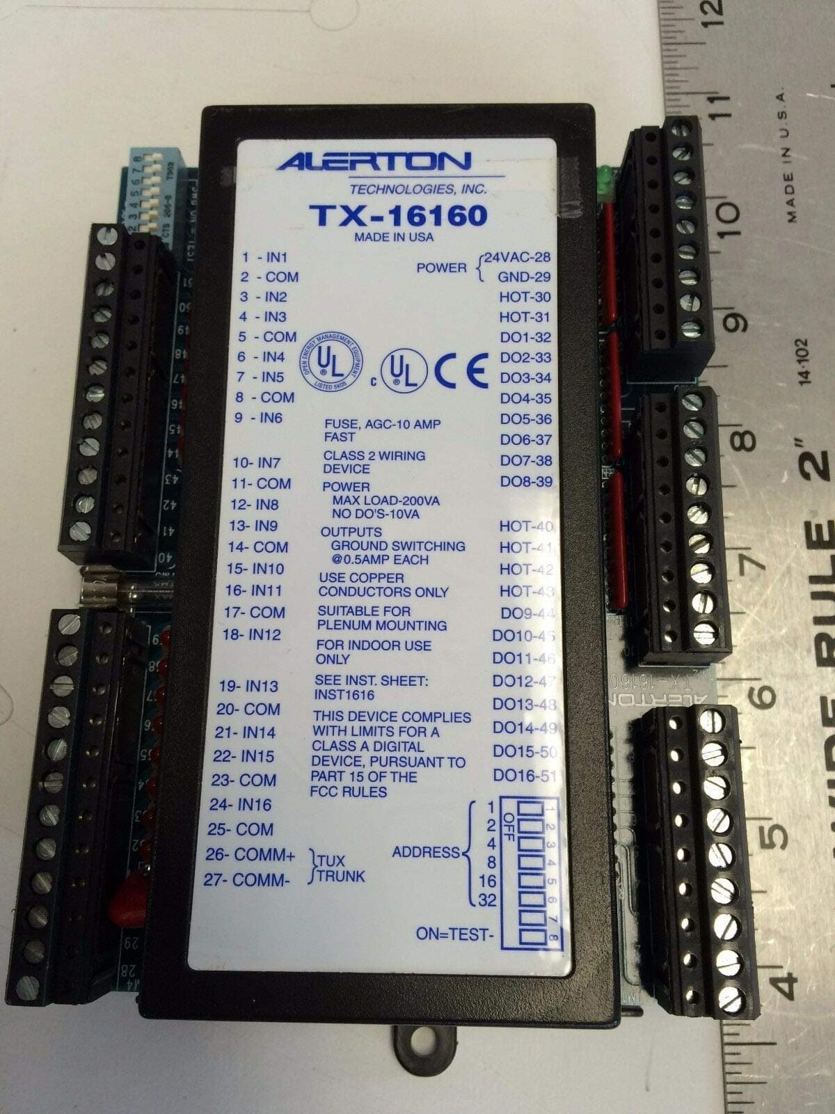 USED ALERTON TX-16160 CONTROLLER PROGRAMMABLE LOGIC CG