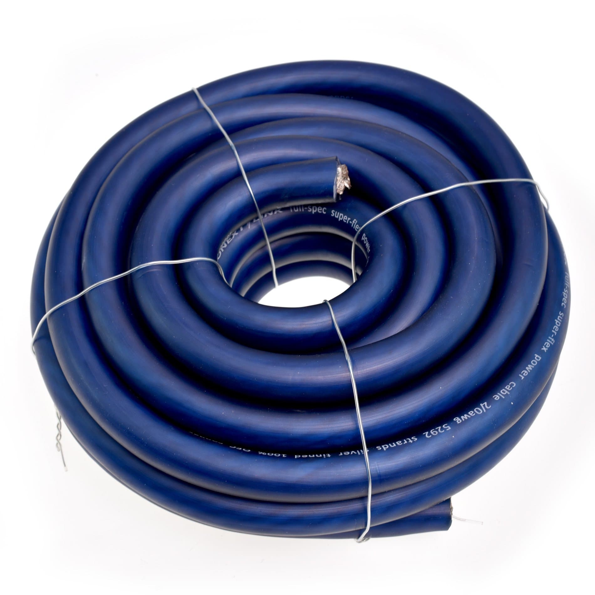 Conext Link 20 FT 2/0 00 AWG GA Full Gauge Battery Power Cable Ground Wire Frost Blue OFC Copper