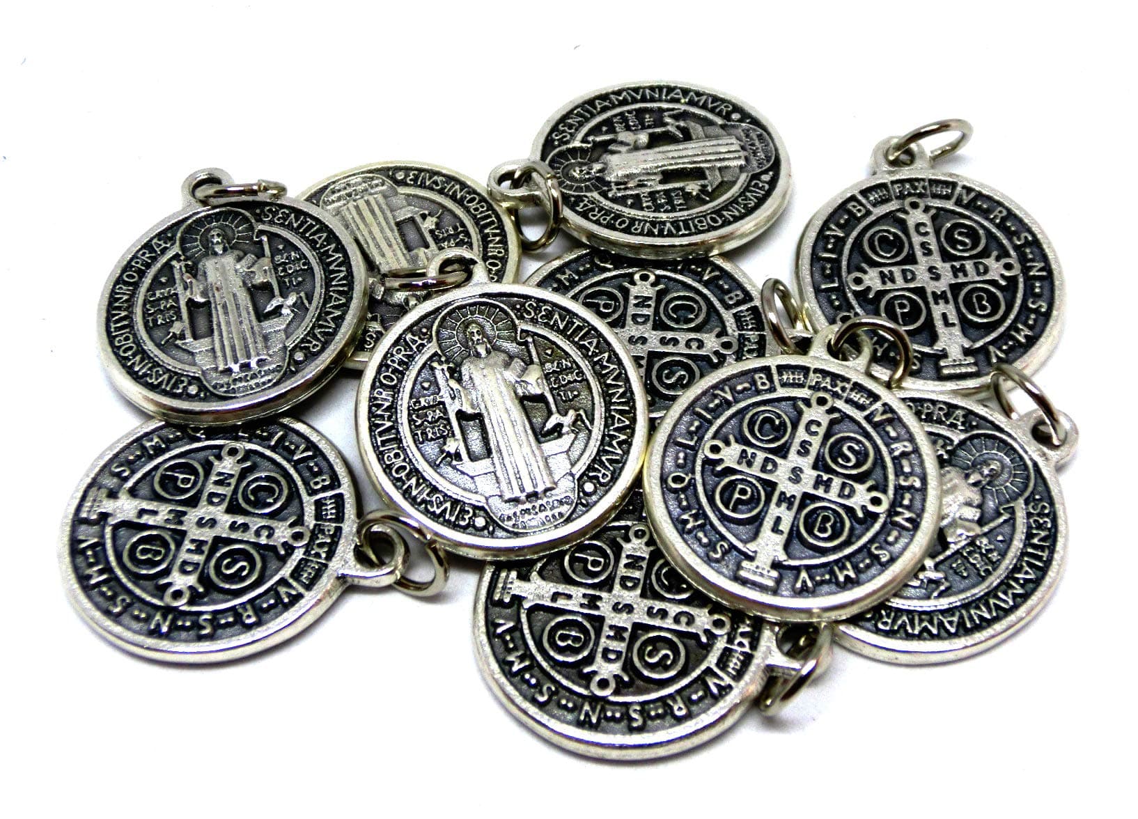 GTB Italy - Saint Benedict with silver ring, 10 medals