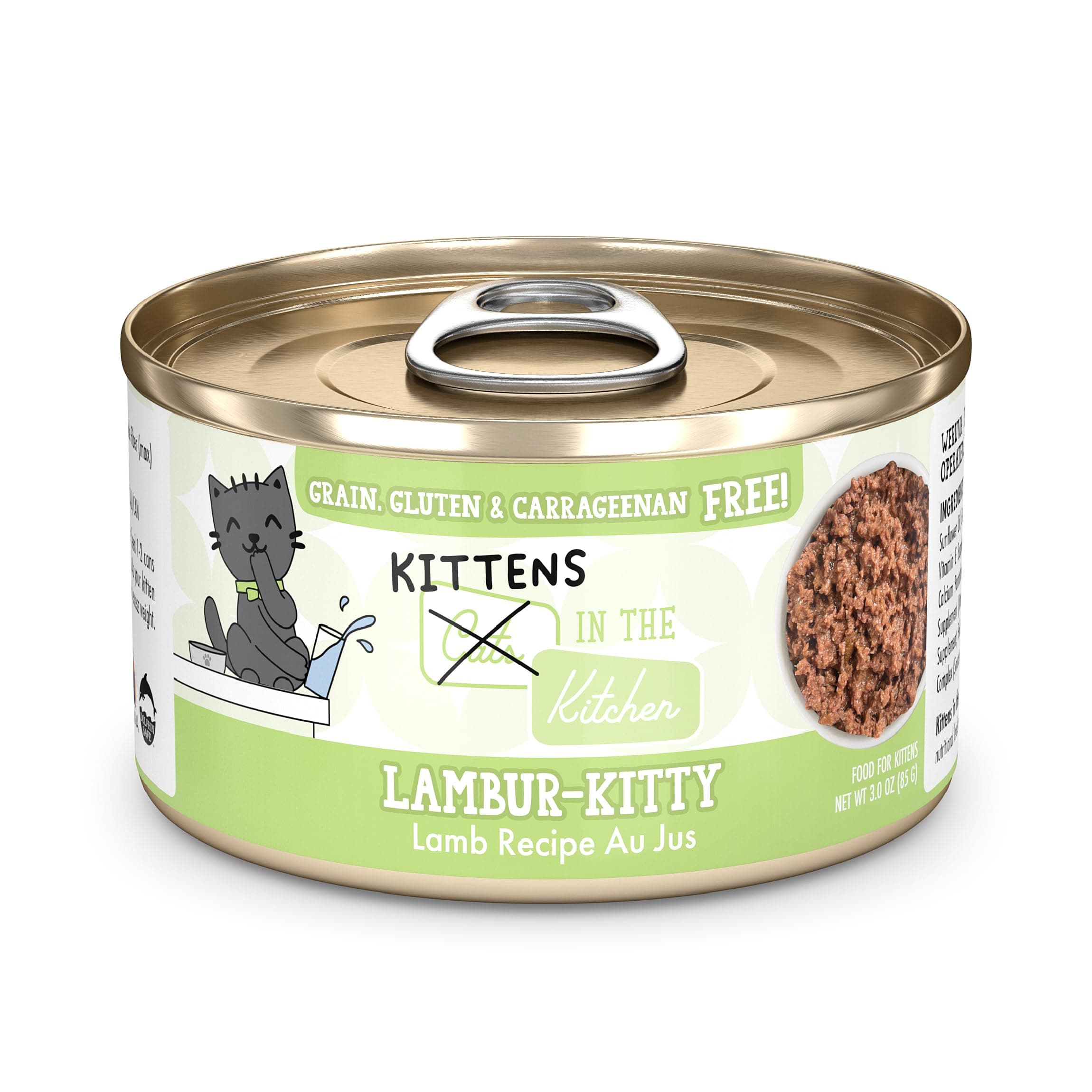 Weruva Cats in The Kitchen Kitten, Lambur-Kitty, 3oz Can (Pack of 12)