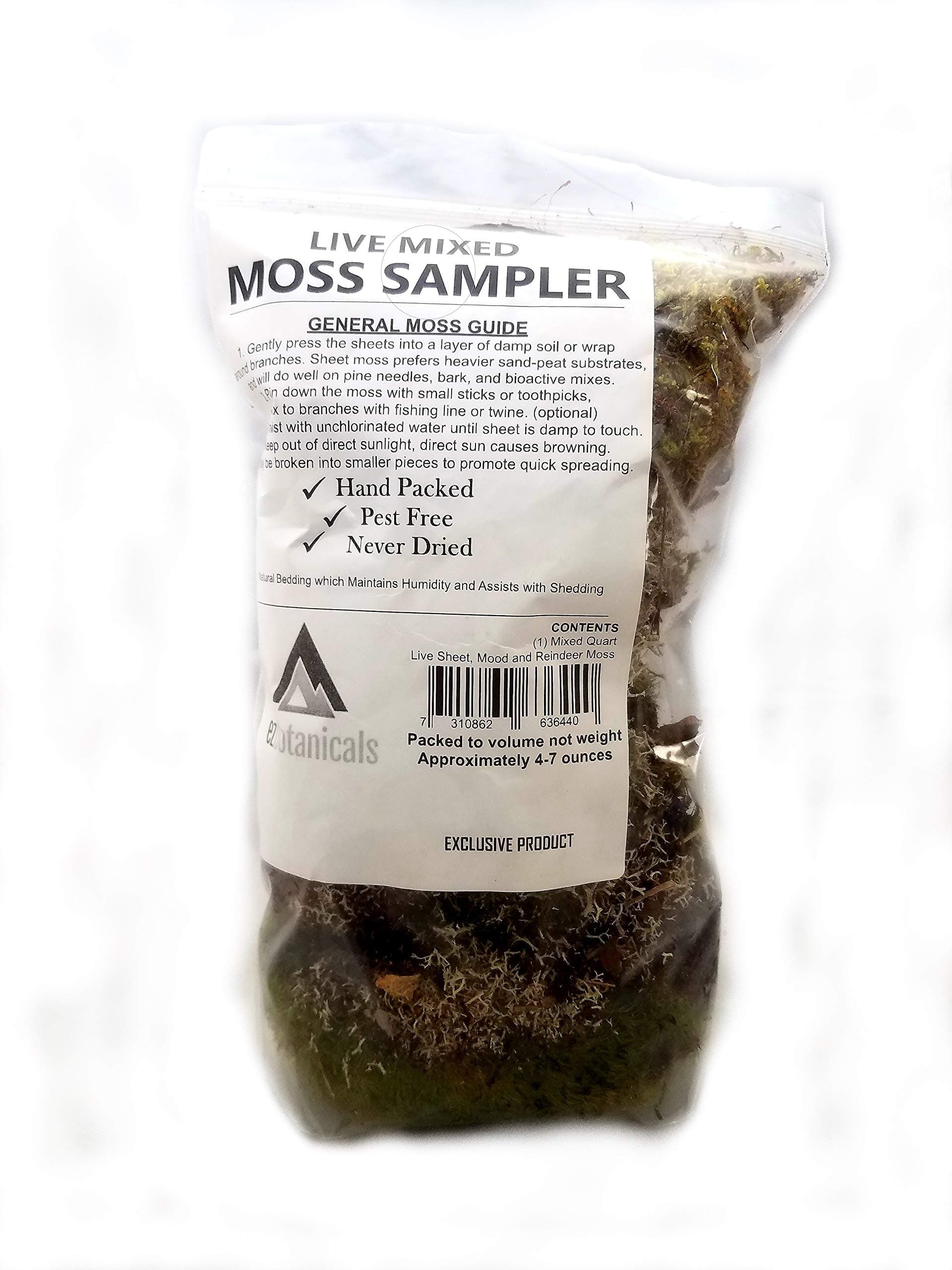 Live Mixed Moss Sampler - Premium Terrarium Grade - Pest Free (Quart)