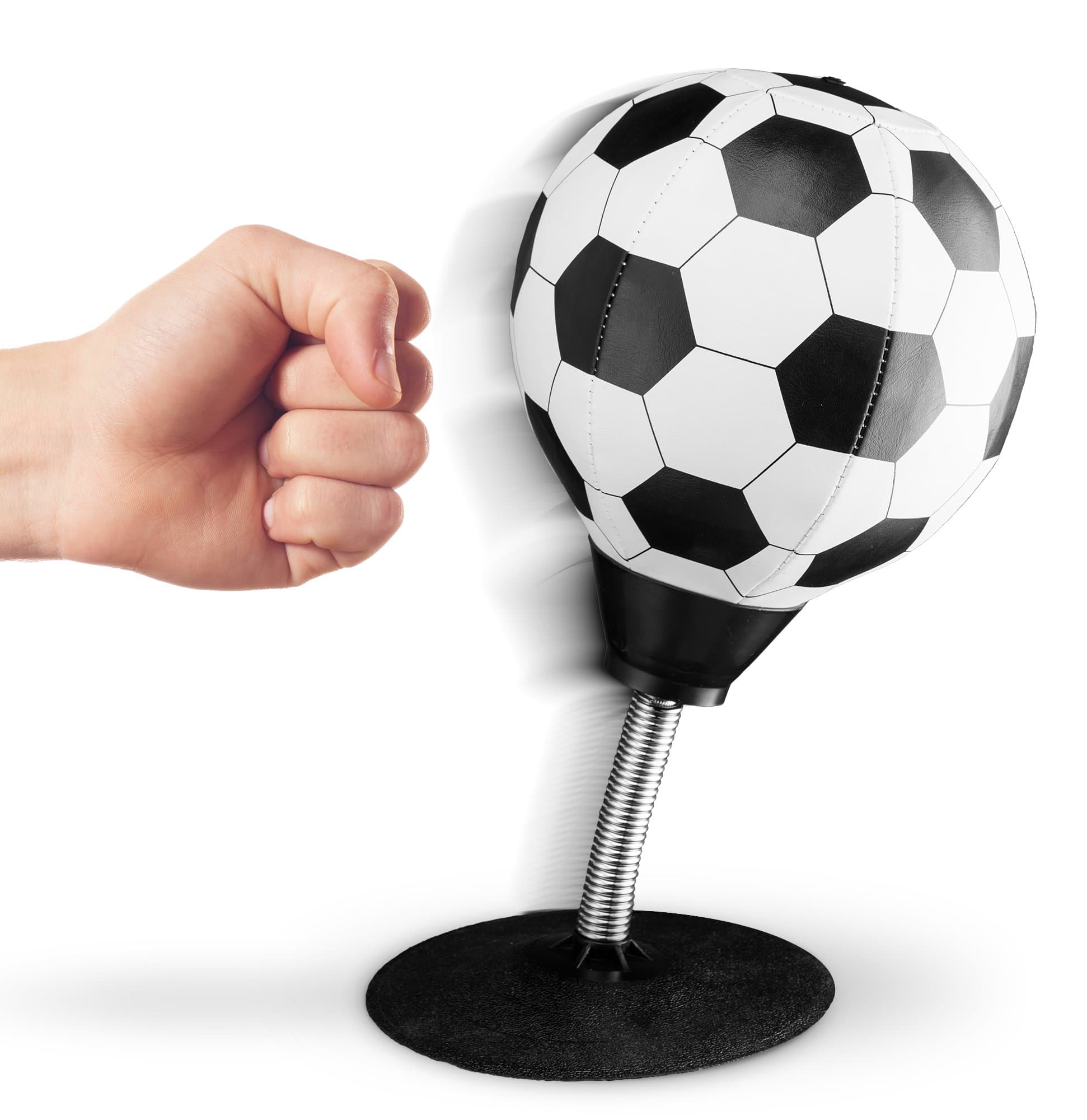 Tech Tools Stress Buster Desktop Punching Ball (Soccer Ball)