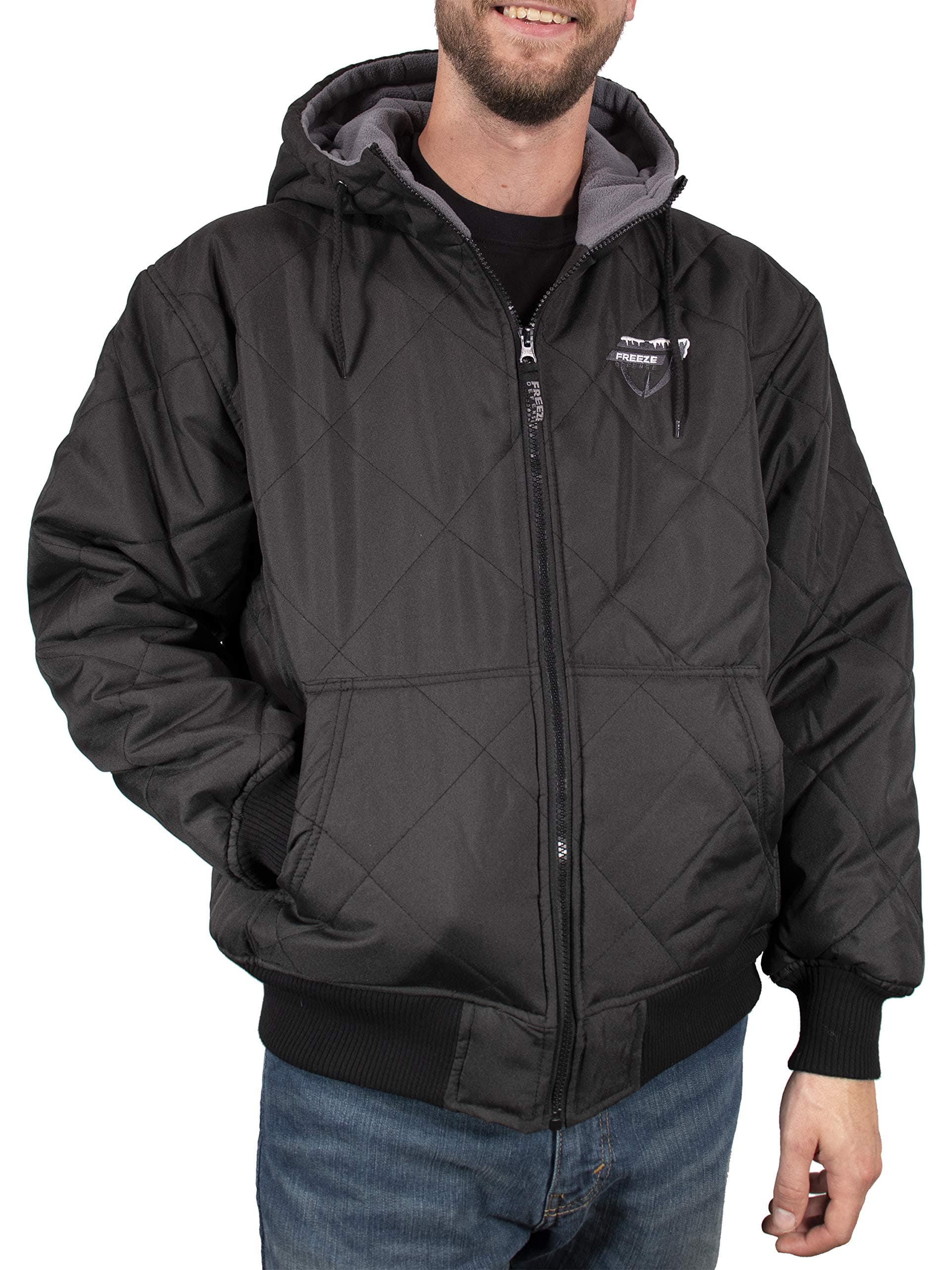 Men's Fleece Lined Quilted Winter Jacket Coat