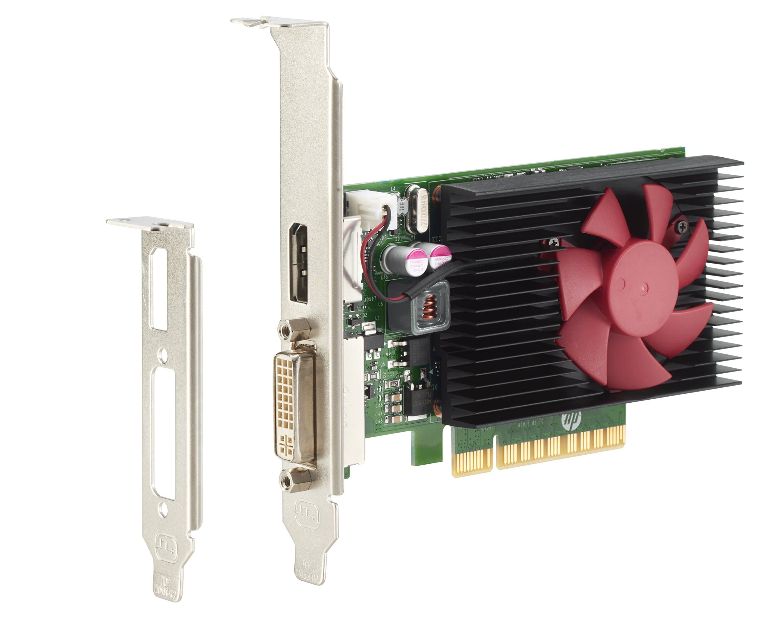 HP NVIDIA GT 730 2GB DP Graphics Card - Graphics Cards (GeForce GT 730, 2GB, GDDR3, 64bit, 4096 x 2160 pixels, PCI Express x8 2.0)
