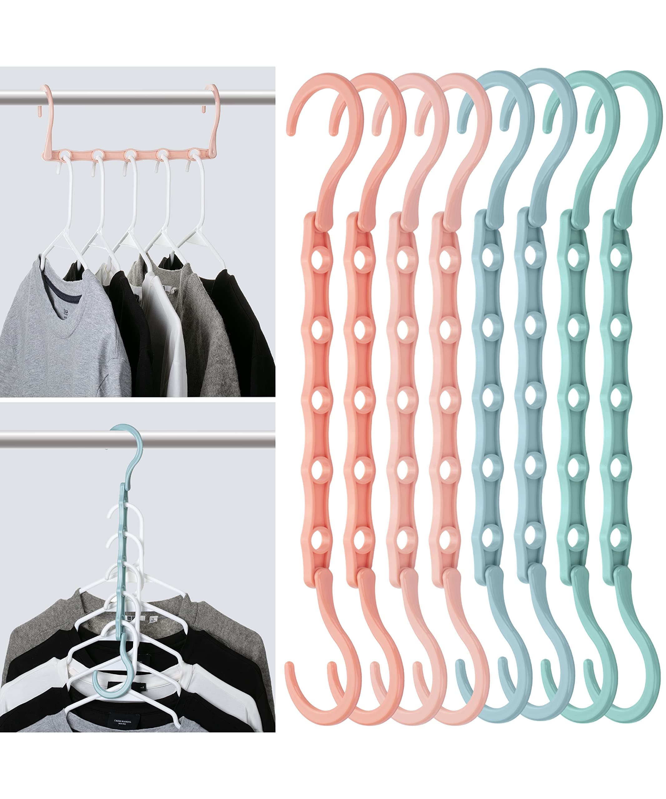 Mr. Pen- Space Saving Hangers, 8 Pack, Boho Colors, Magic Hangers