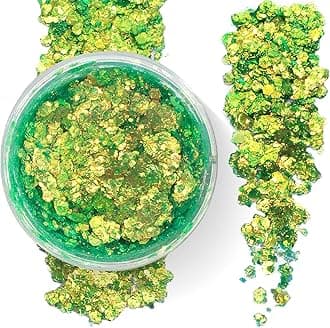 Mermaid Green - Color Shift Holographic Body Glitter Gel for Body, Face, Hair - Vegan & Cruelty Free - Electric Bliss Beauty (Green)