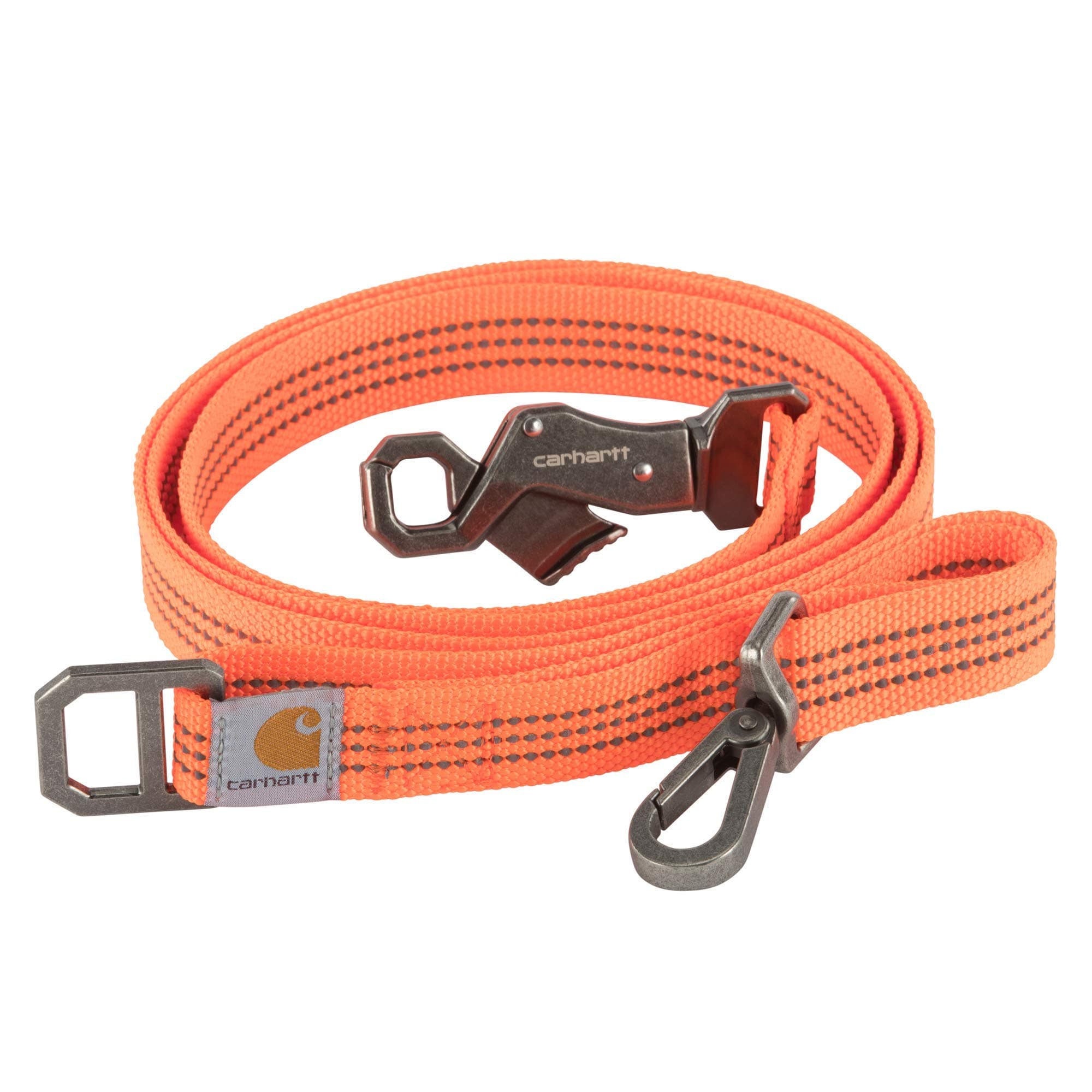 Pet Durable Nylon Webbing Leashes for Dogs, Reflective Stitching for Visibility, Hunter Orange (Nylon Webbing), Large
