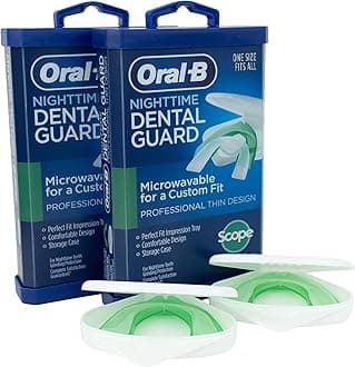- Mouth Guard for Grinding Teeth at Night - Nighttime Dental Guard – Moldable Night Guard with Scope Mint Flavor – Less Than 3-Minutes for Custom Teeth Protection - 2 Pack