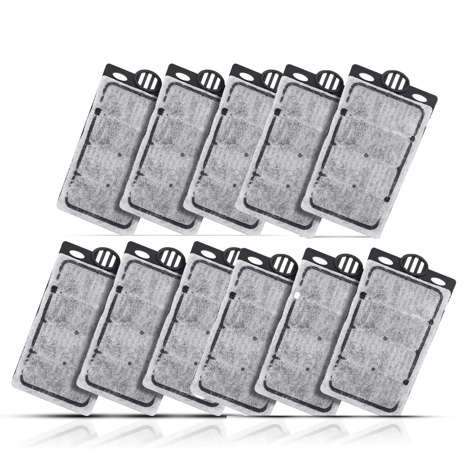 11 Pack Auqarium Filter Replacement Plates, Turtle Tank Filter Cartridges, Activated Carbon Suitable for Low-Water Filter