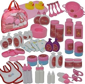 50 Piece Baby Doll Feeding & Caring Accessory