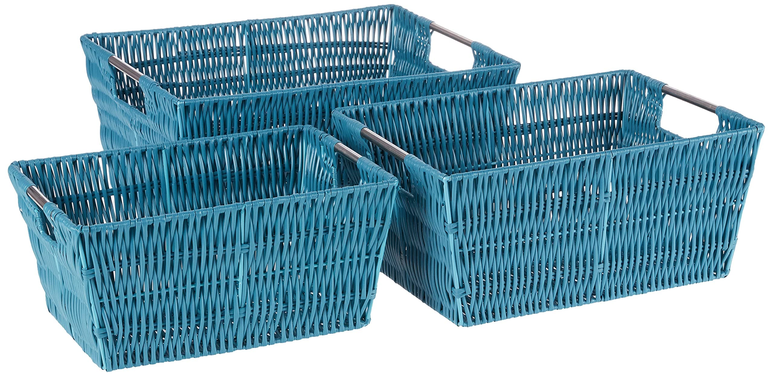 WhitmorRattique Storage Baskets - Berry Blue - (3 Piece Set)