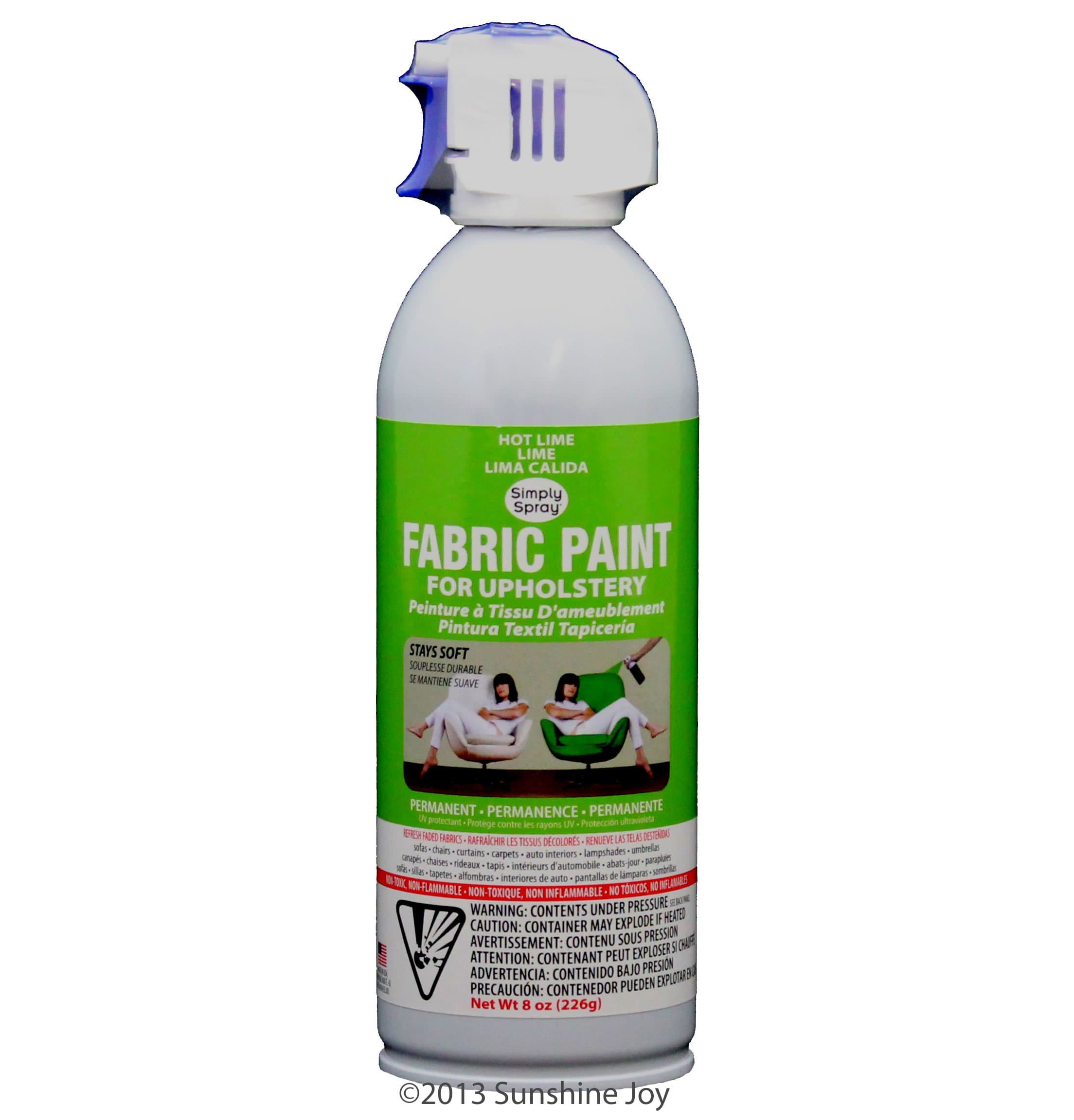 Upholstery Spray Fabric Paint 8oz-Hot Lime