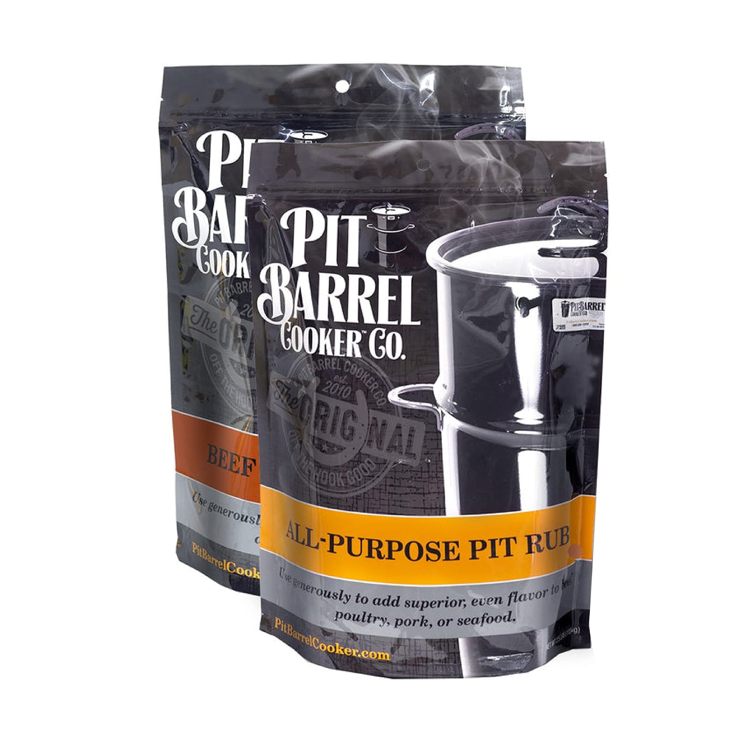 Pit Barrel Cooker Pit Rub Value Pack | Dry Rubs for Smoker | Beef and Game Pit Rub and All Purpose Pit Rub | Seasoning for Steaks, Fish, Veggies, Burgers, or Any Red Meat | 2 x 2.5 Ib Bags