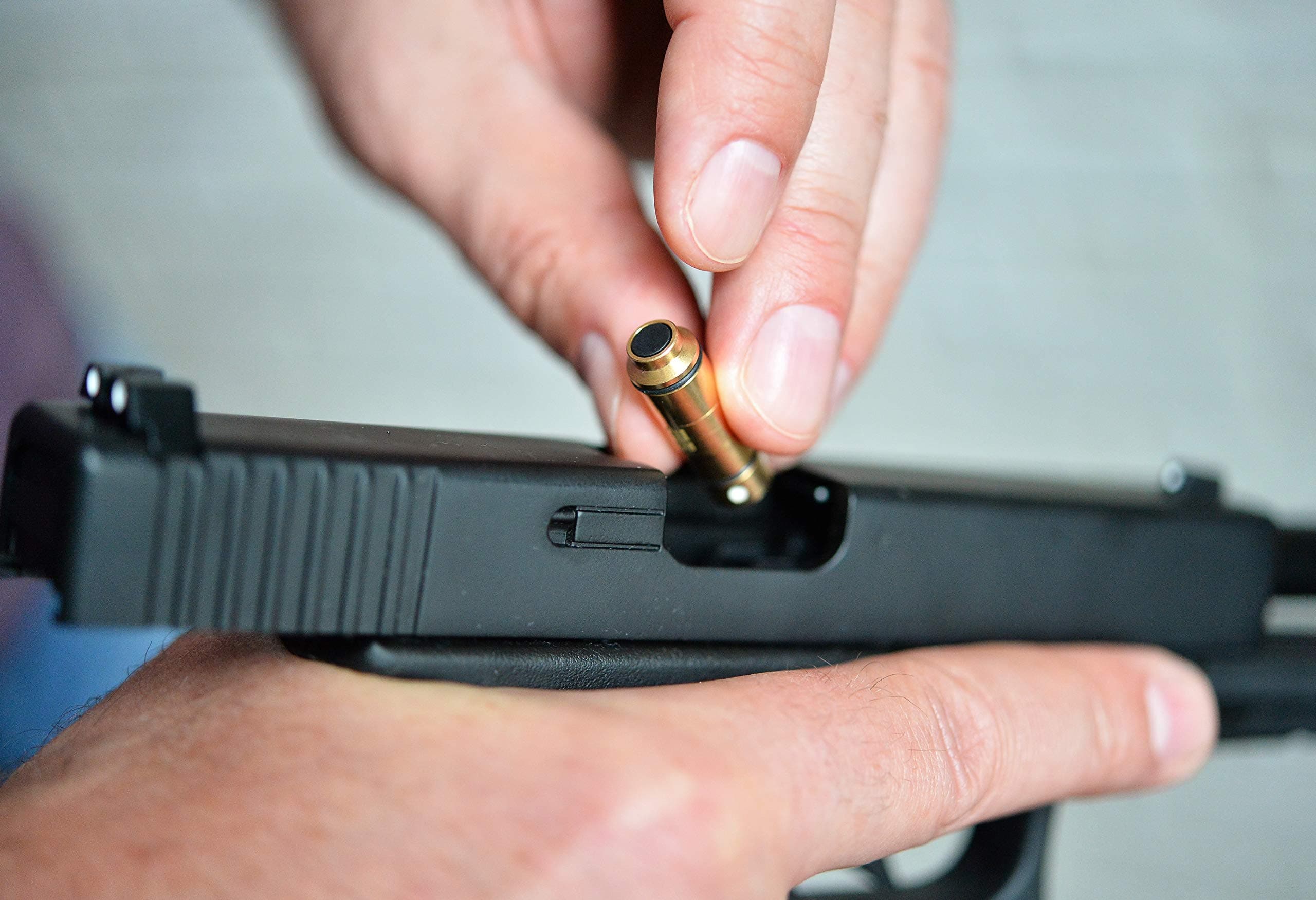 Laser Training Cartridge for Portable Dry Fire Laser Training System - Safe Indoor Dry Fire Gun Training System for Pistol (9mm)