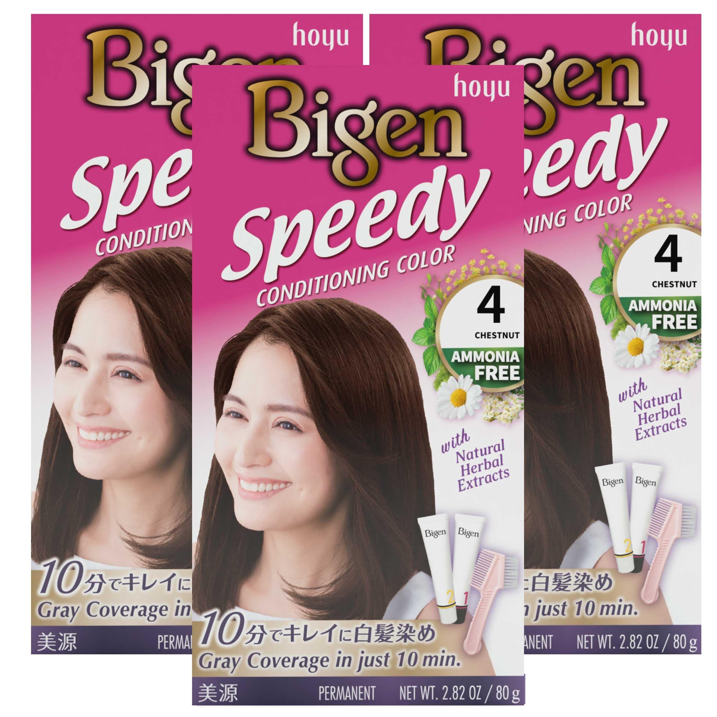 Bigen Speedy Conditioning Color Kit: 4 Chestnut - 3 Pack