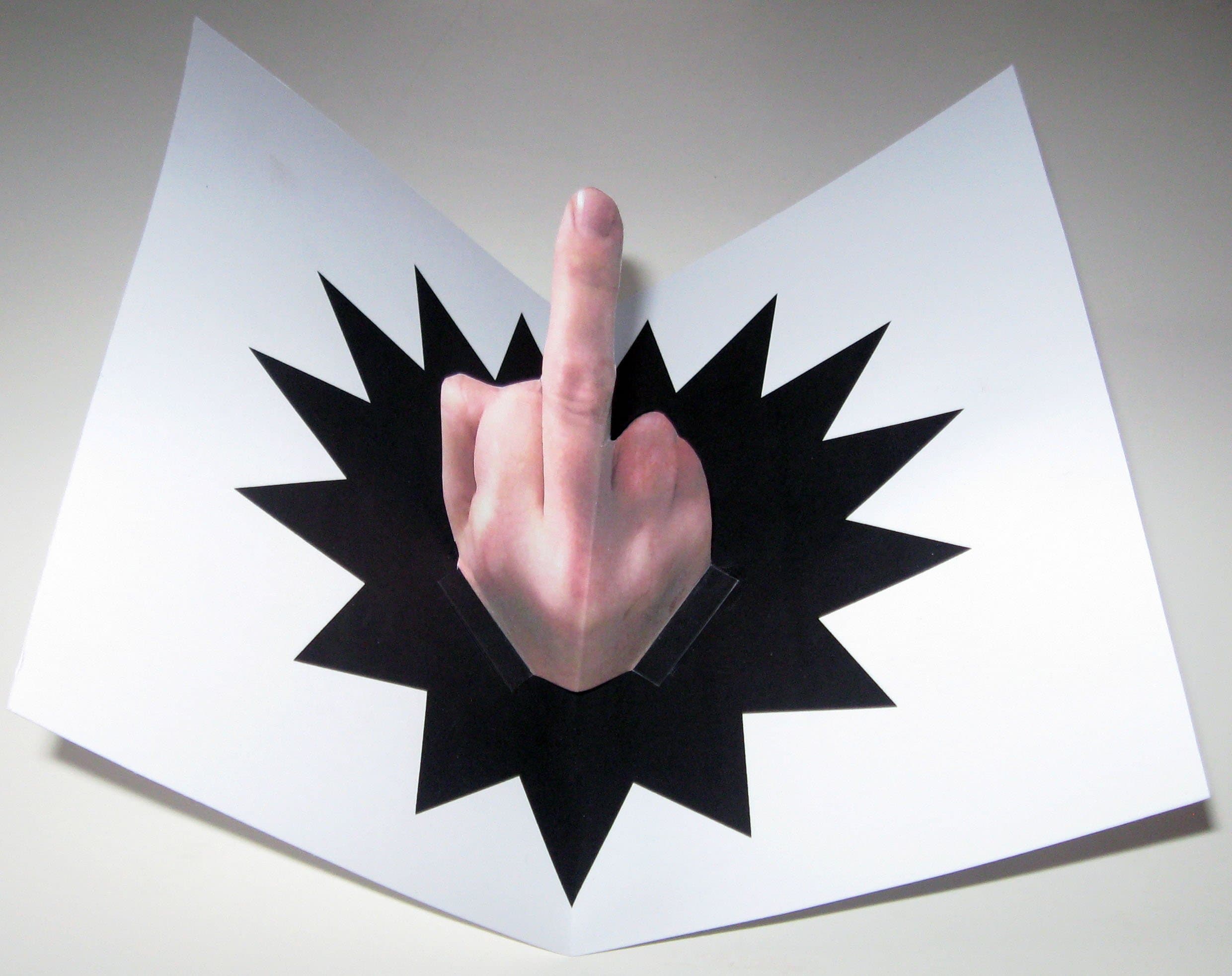 EXG Pop-Up Middle Finger Card 3-Card Pack
