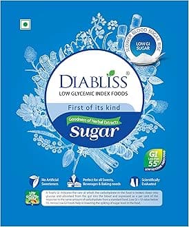 Diabliss Herbal Cane Sugar - Free from Chemical Artificial Sweeteners - Natural Substitute Without Side Effects - Very Safe - Low Glycemic Index (GI) (500 g (Pack of 4))