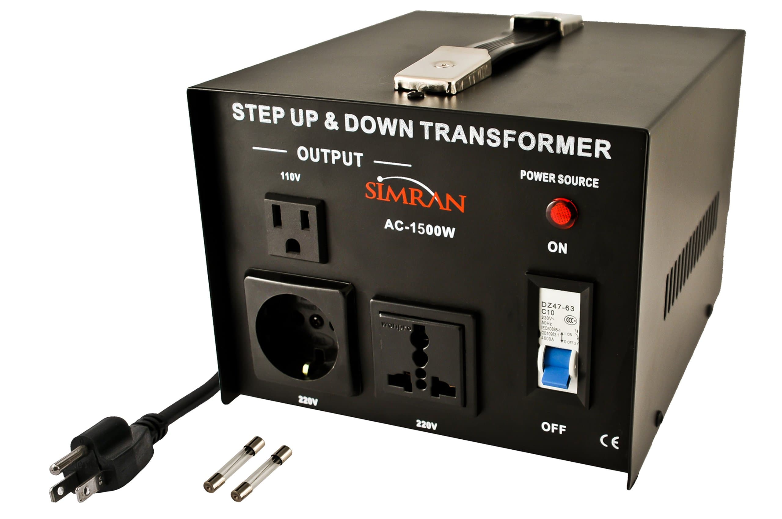 Simran AC-1500 Step Up/Down Voltage Converter Transformer 110V/220V - 1500 Watts