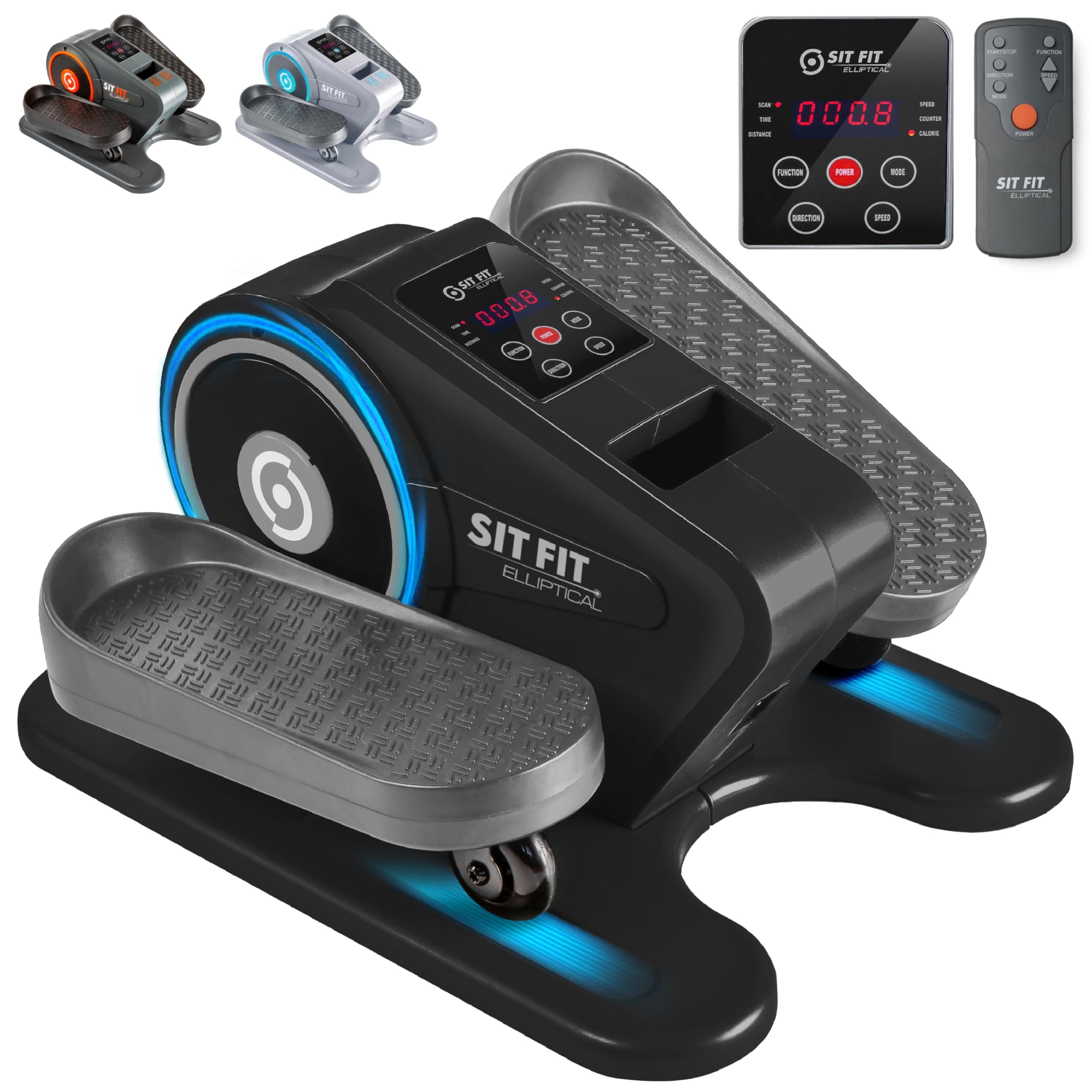 SITFIT Elderly Sitting Leg Exerciser - Under Desk Elliptical Machine, Under Desk Electric Pedal Exerciser, Oval Leg Exerciser As Seen On TV, 100% Assembled Leg Exercise Machine For Rehabilitation