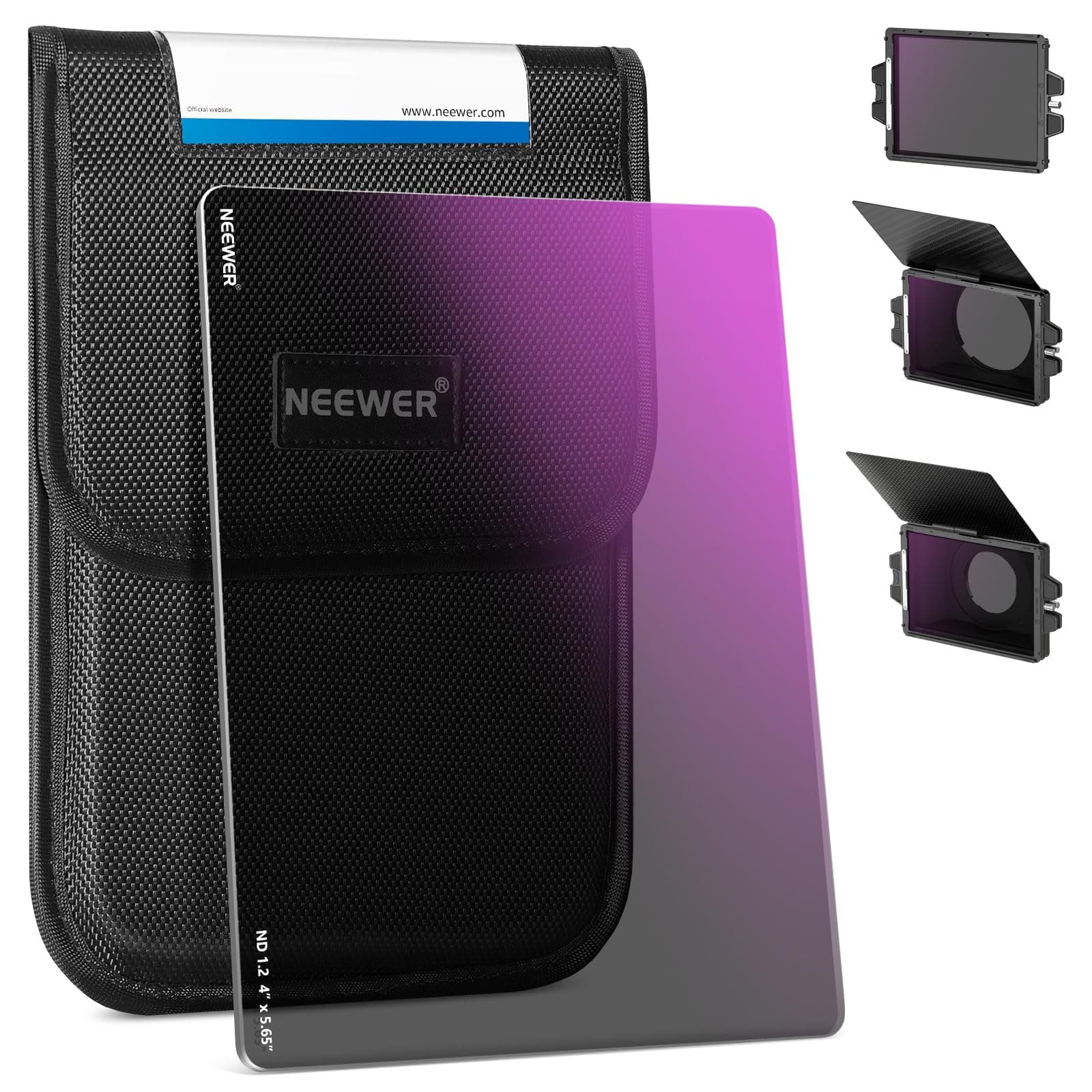 ND1.2(4 Stops) Square ND Filter, 4"x5.65" Cinema Neutral Density Filter Compatible with Tilta Compatible with SmallRig Matte Box, Slim Multi Coated HD Optical Glass/6.25% Light Transmittance